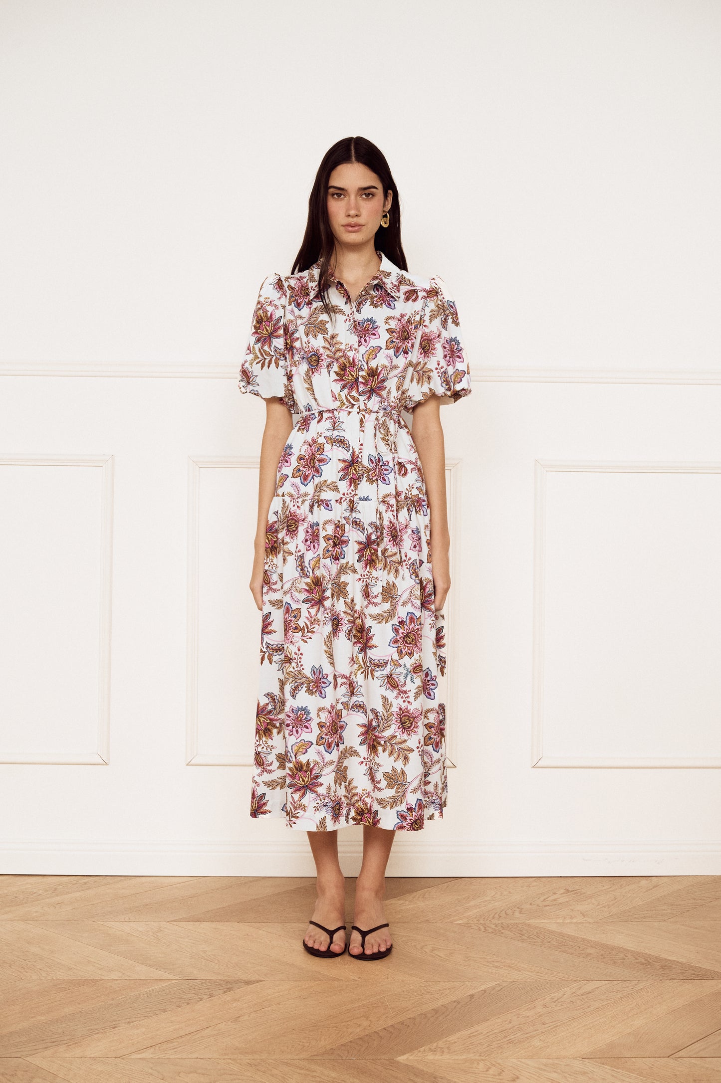 Pre Order FEB - Solene Puff Sleeve Midi Dress