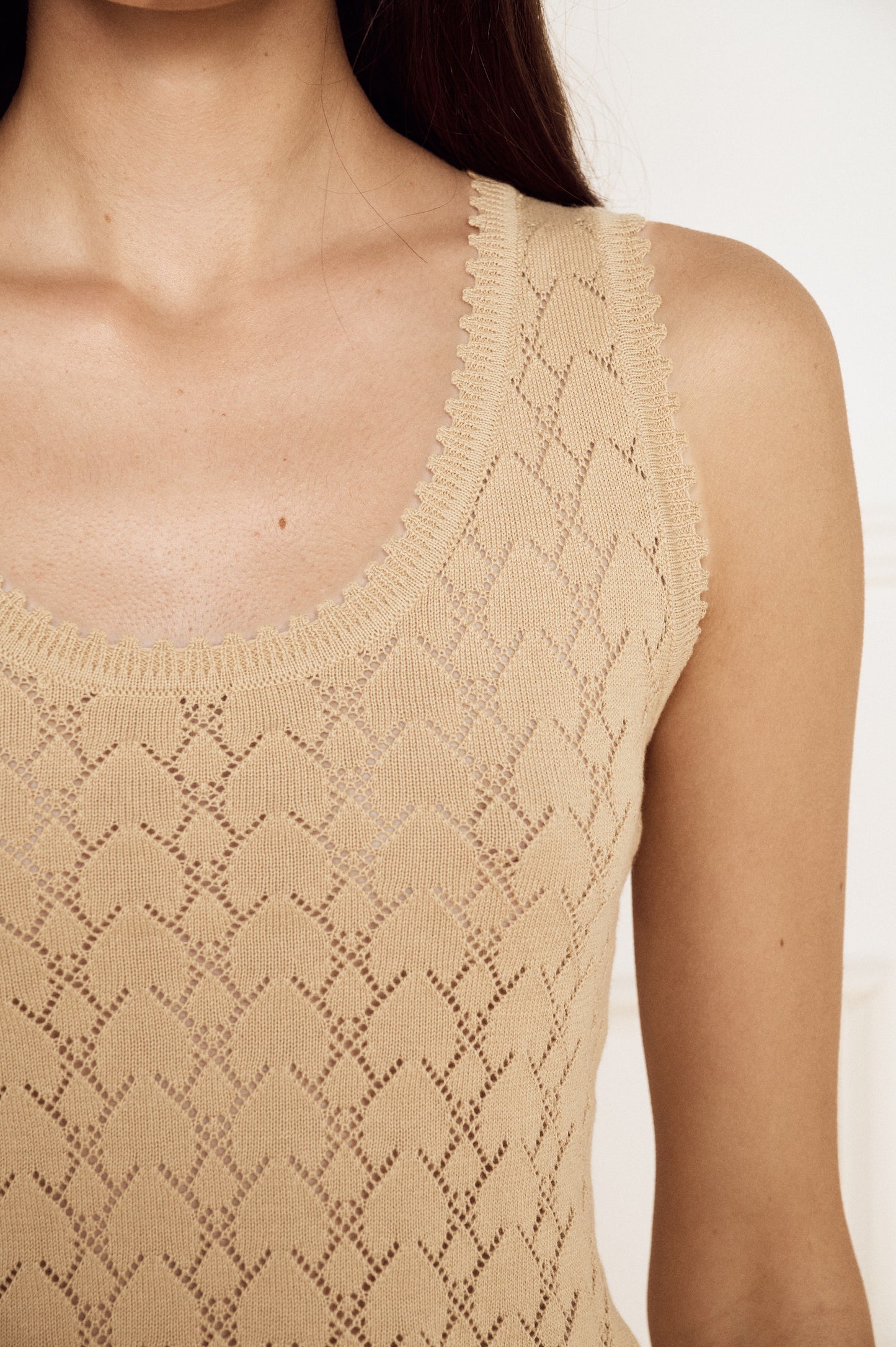 Pre Order JAN - Lila Pointelle Tank