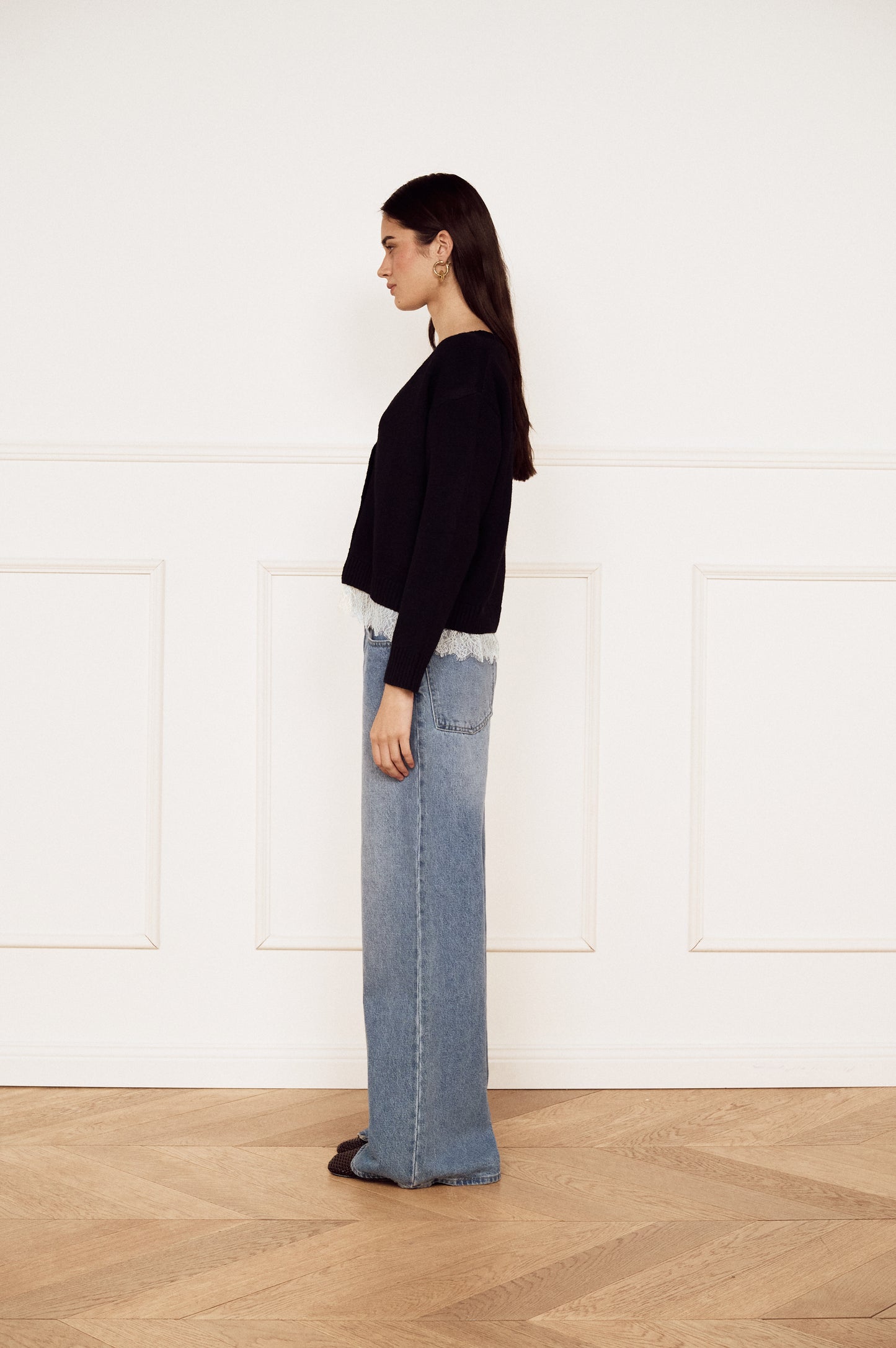 Pre Order MARCH - Frances Lace Trim Cardigan