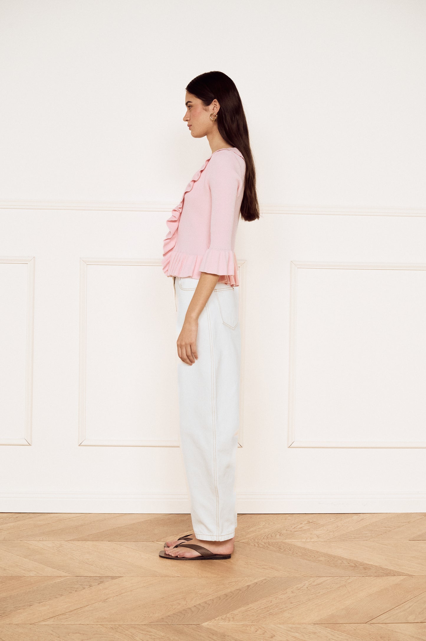 Pre Order FEB - Elise Ruffled Knit Top