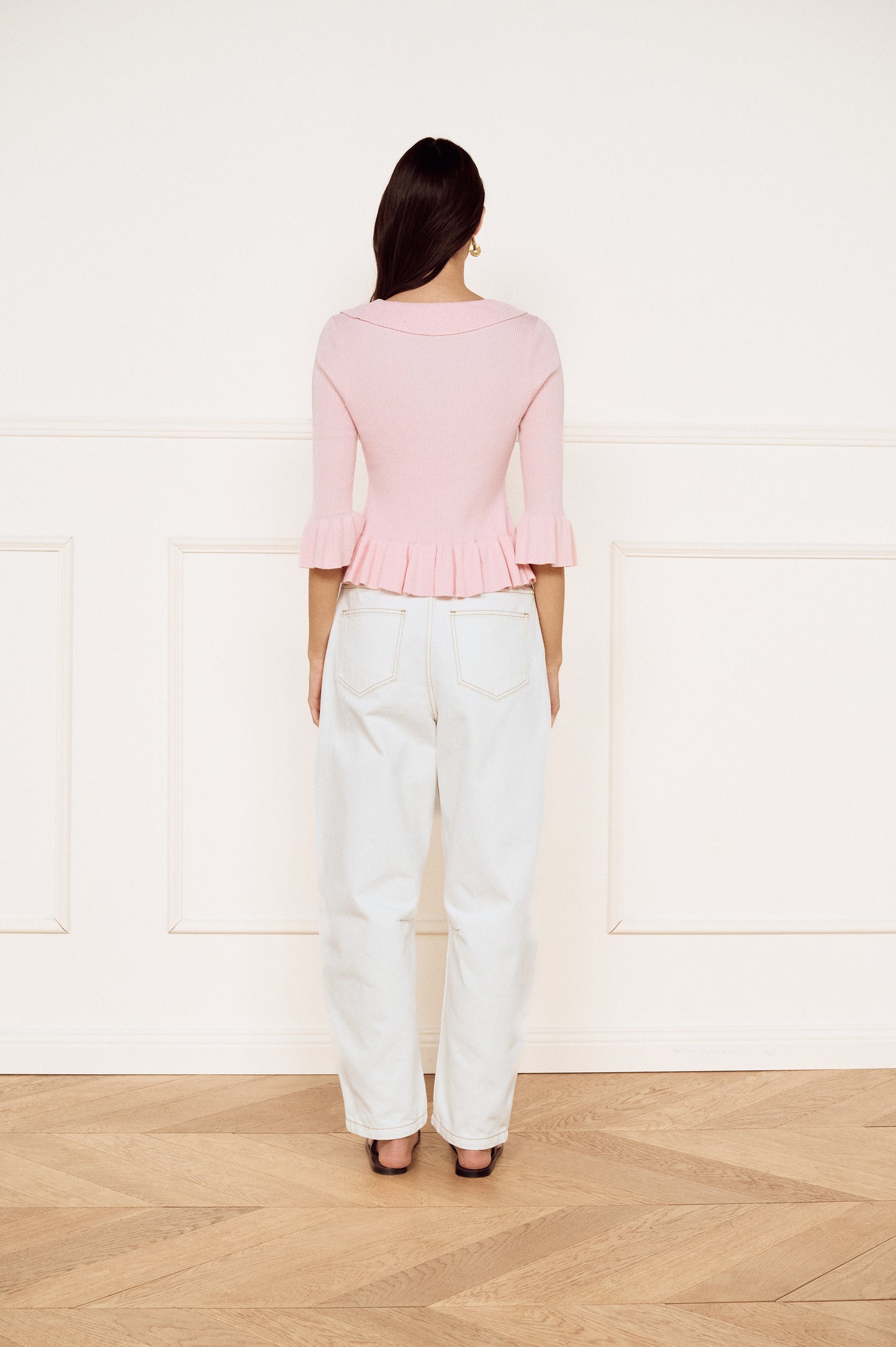 Pre Order FEB - Elise Ruffled Knit Top