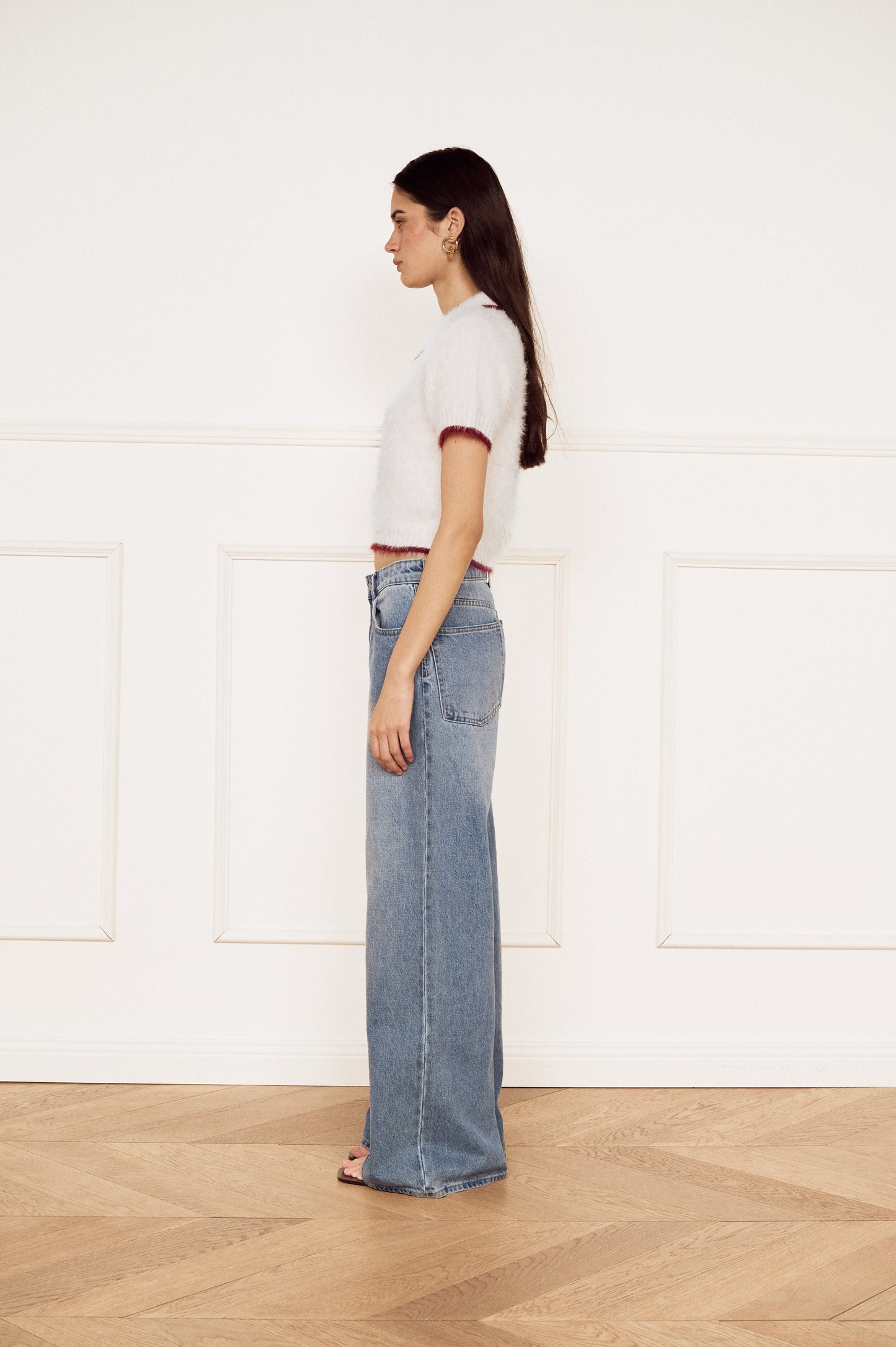 Pre Order FEB - Arles Fluffy Polo Knit
