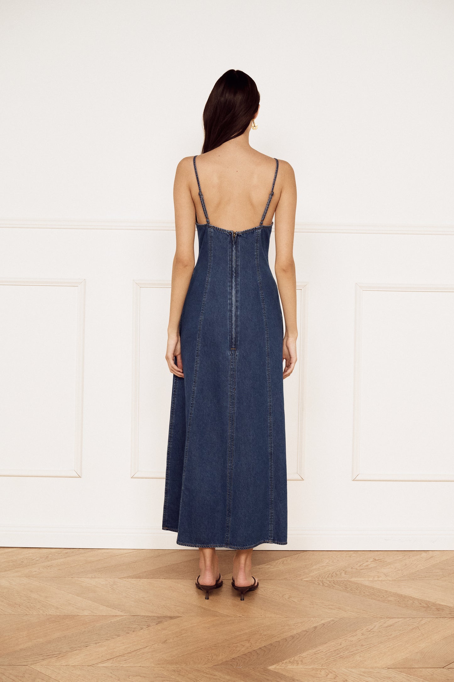 Pre Order MARCH - Sabine Denim Midi Dress