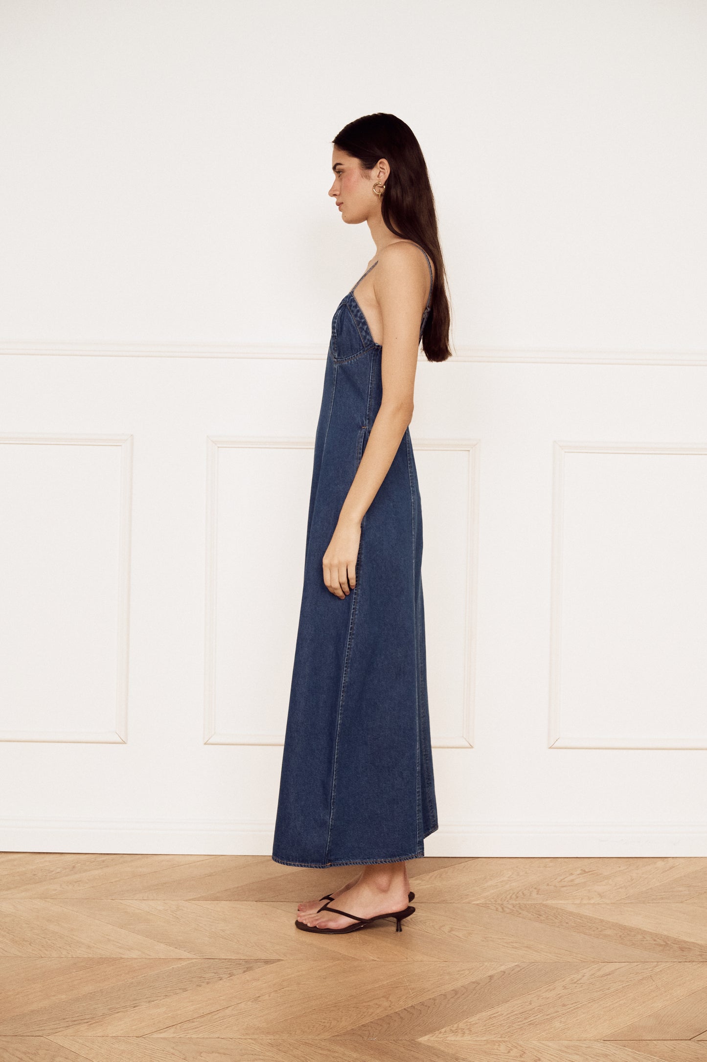 Pre Order MARCH - Sabine Denim Midi Dress