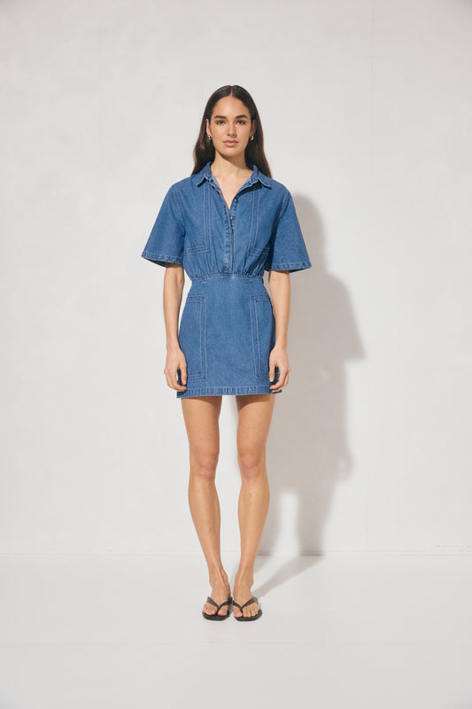 Pre Order FEB - Indigo Denim Mini Dress