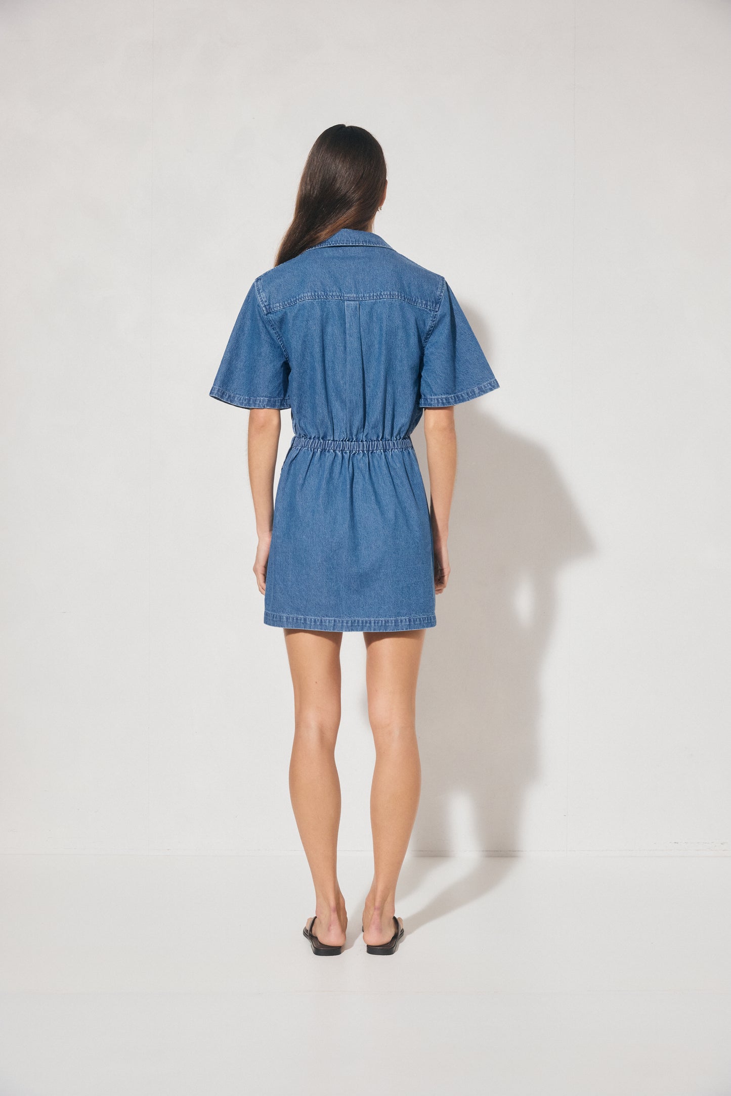 Pre Order FEB - Indigo Denim Mini Dress