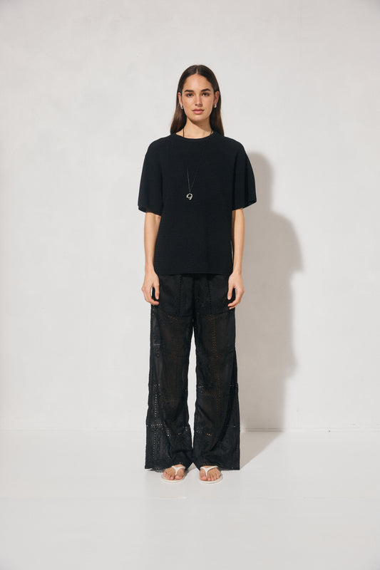 Pre Order JAN - Soma Knit Tee - Black