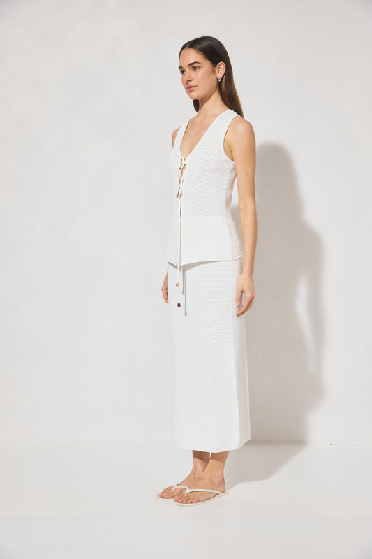 Pre Order JAN - Soma Knit Top - White