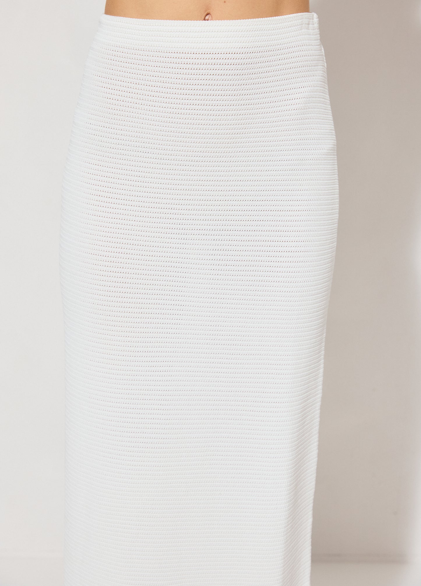 Pre Order JAN - Soma Knit Skirt - White
