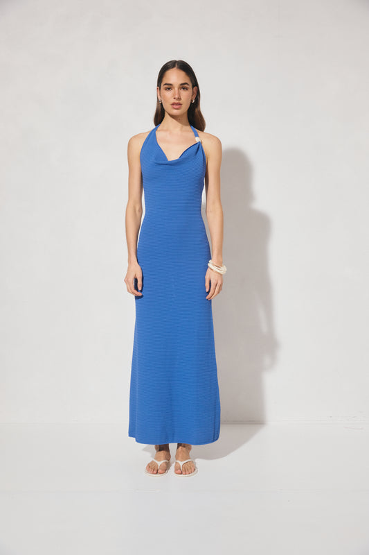 Pre Order JAN - Soma Knit Dress - Blue