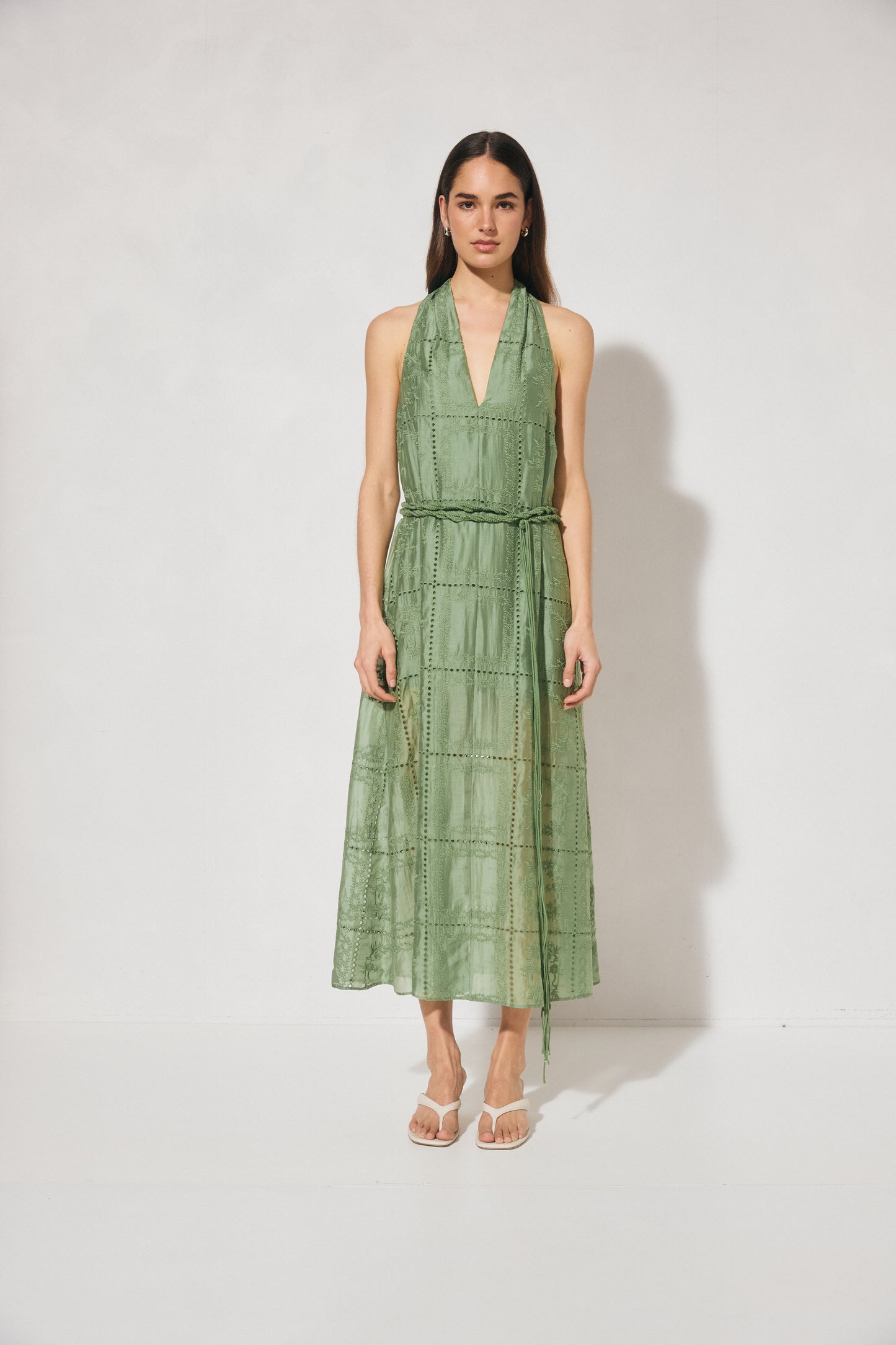 Pre Order JAN - Elowen Midi Dress - Green