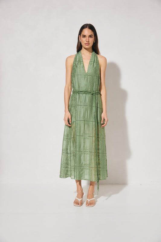 Pre Order JAN - Elowen Midi Dress - Green