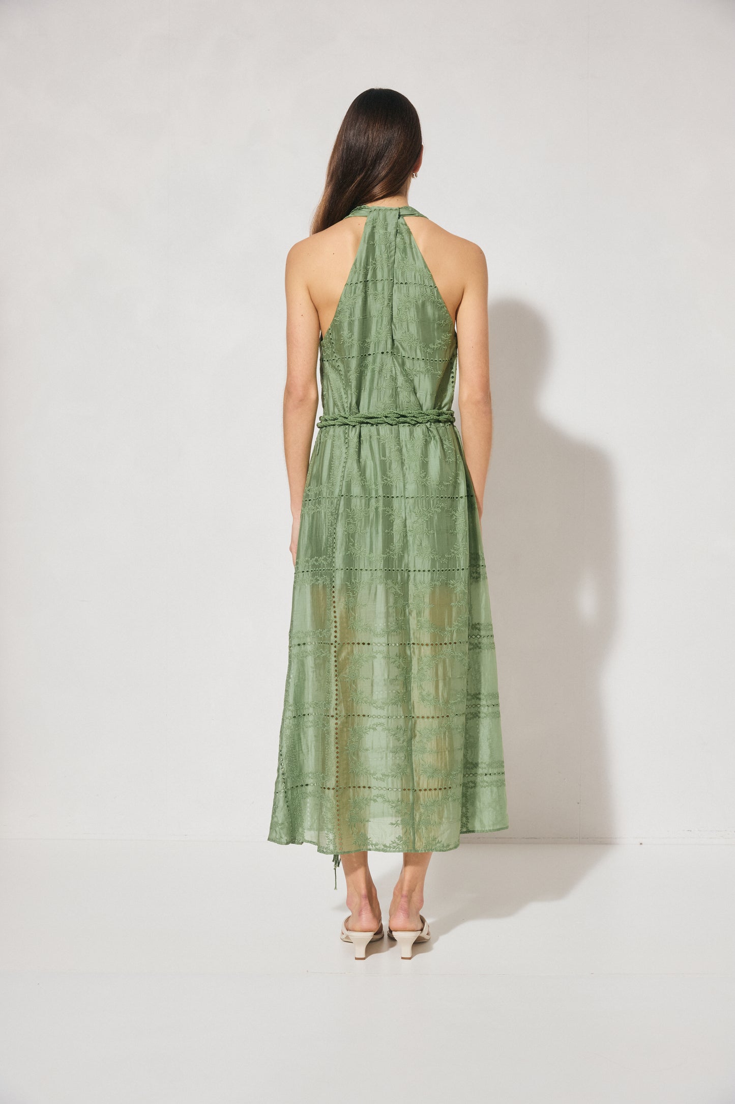 Pre Order JAN - Elowen Midi Dress - Green