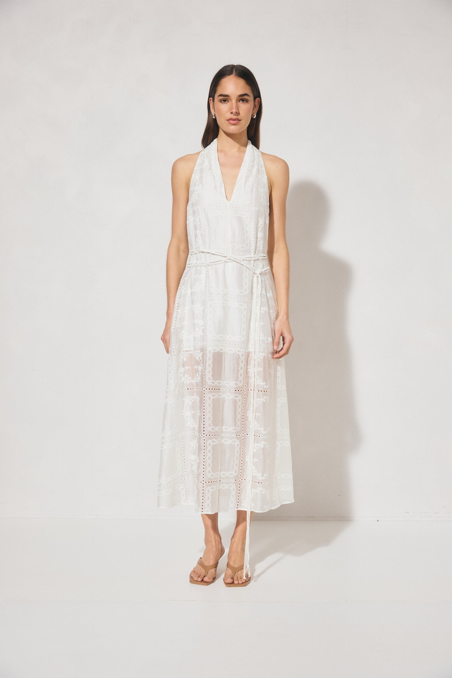 Pre Order JAN - Elowen Midi Dress - White