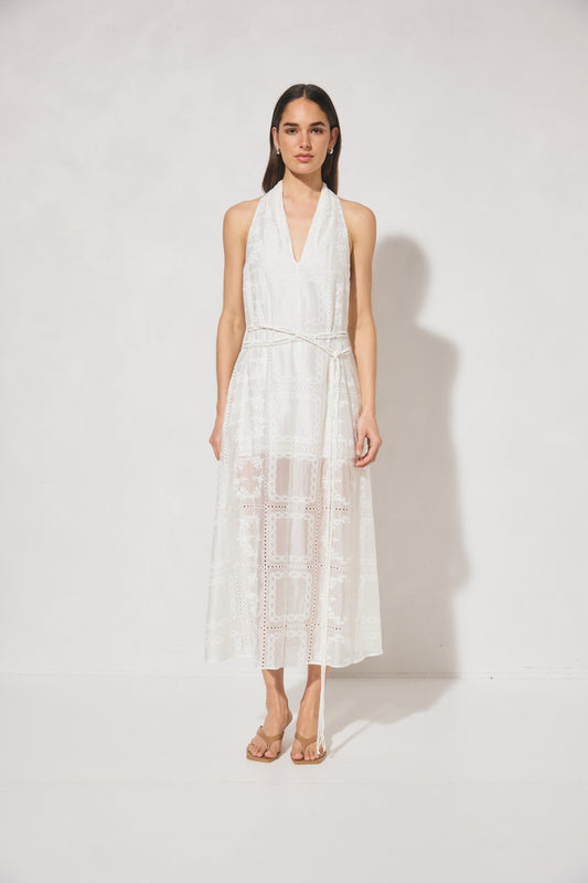 Pre Order JAN - Elowen Midi Dress - White