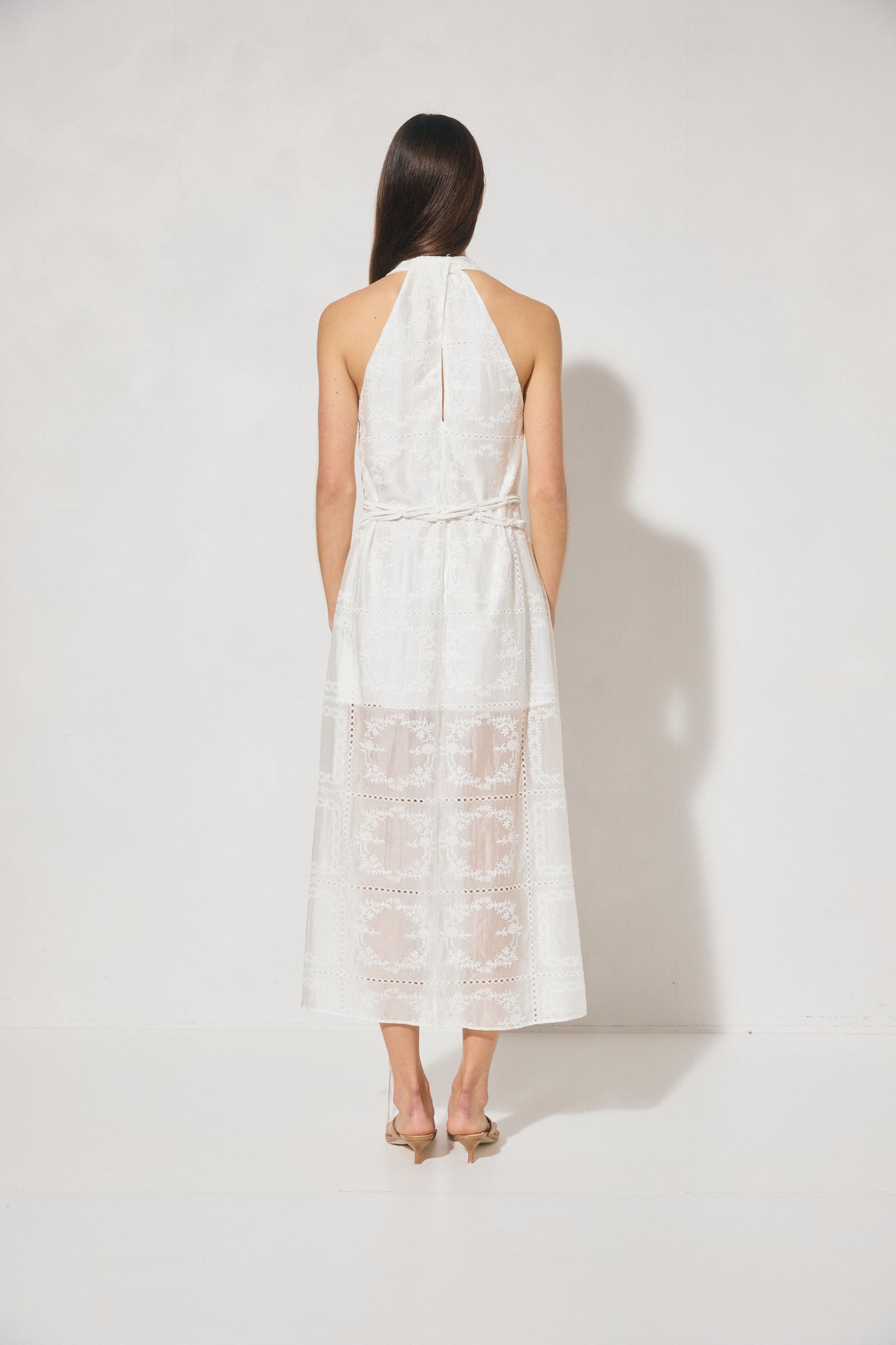 Pre Order JAN - Elowen Midi Dress - White