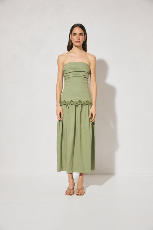 Pre Order JAN - Fran Dress - Fern Green