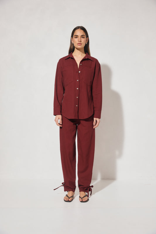 Pre Order MAR - Nova Pant - Burgundy