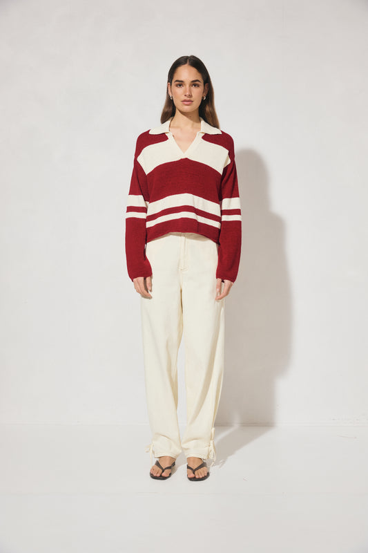 Pre Order MAR - Cosmo Knit Jumper - Burgundy