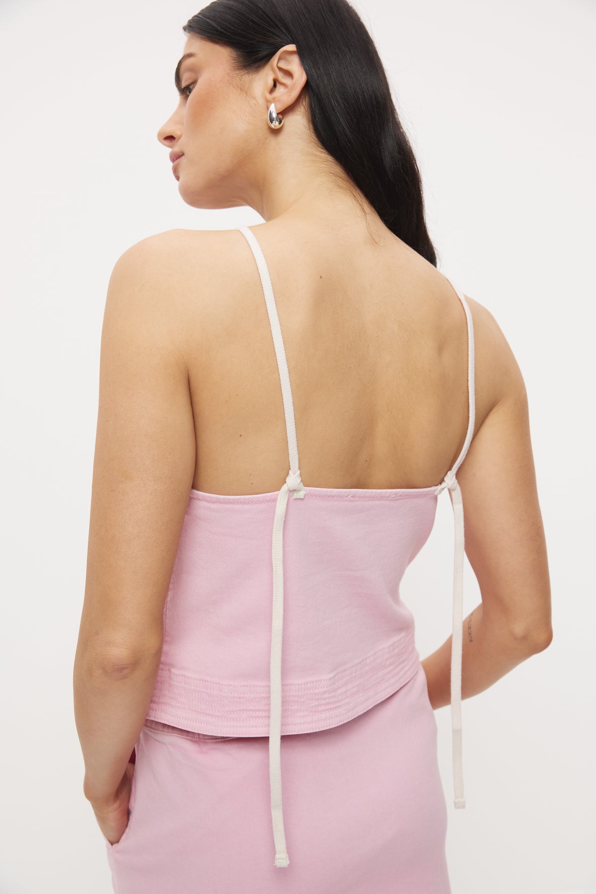 Pre Order FEB - Astra Denim Top Pink Wash