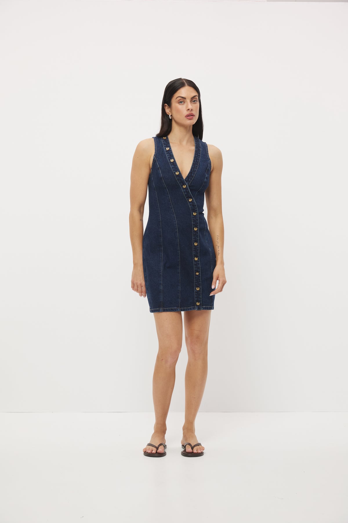 Pre Order MARCH - Clover Denim Mini Dress