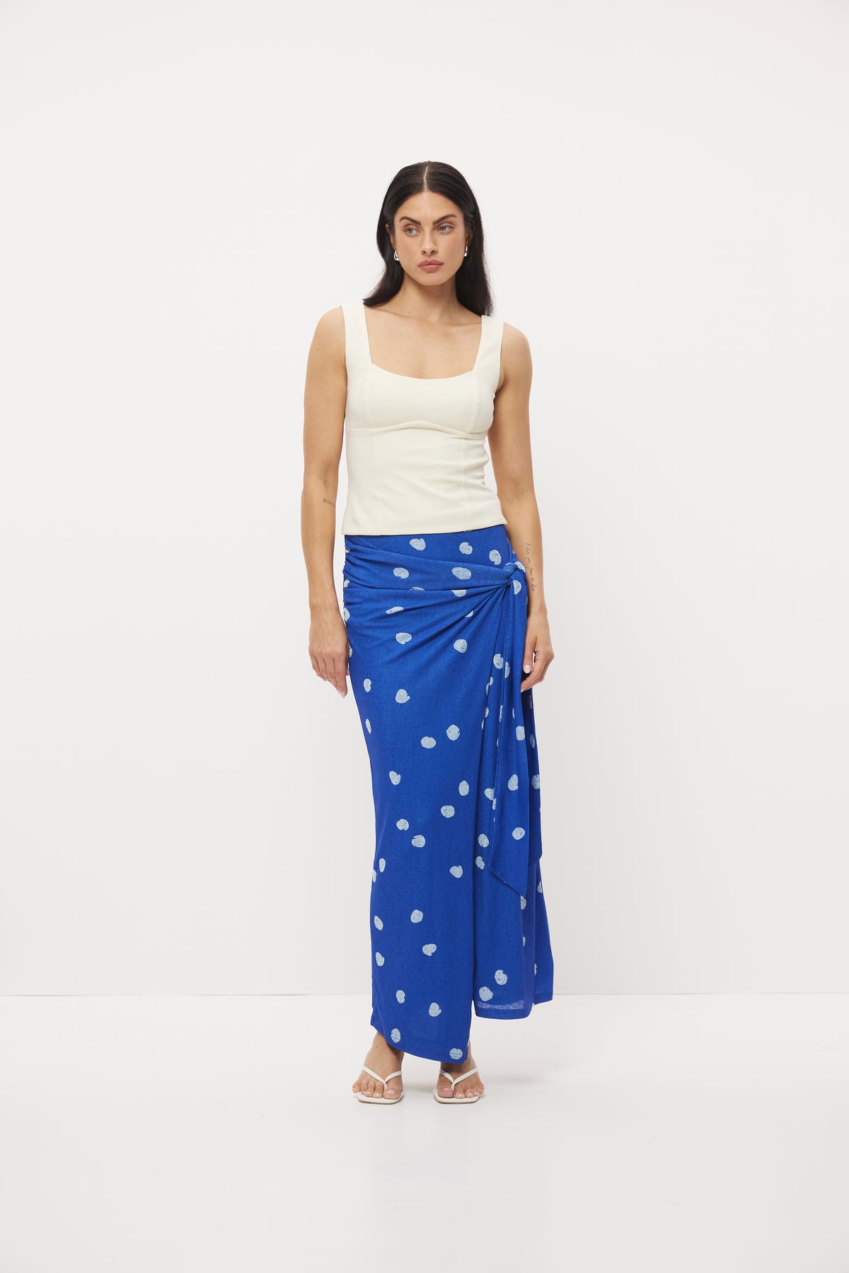 Pre Order JAN - Beau Sarong Skirt - Cobalt Spot