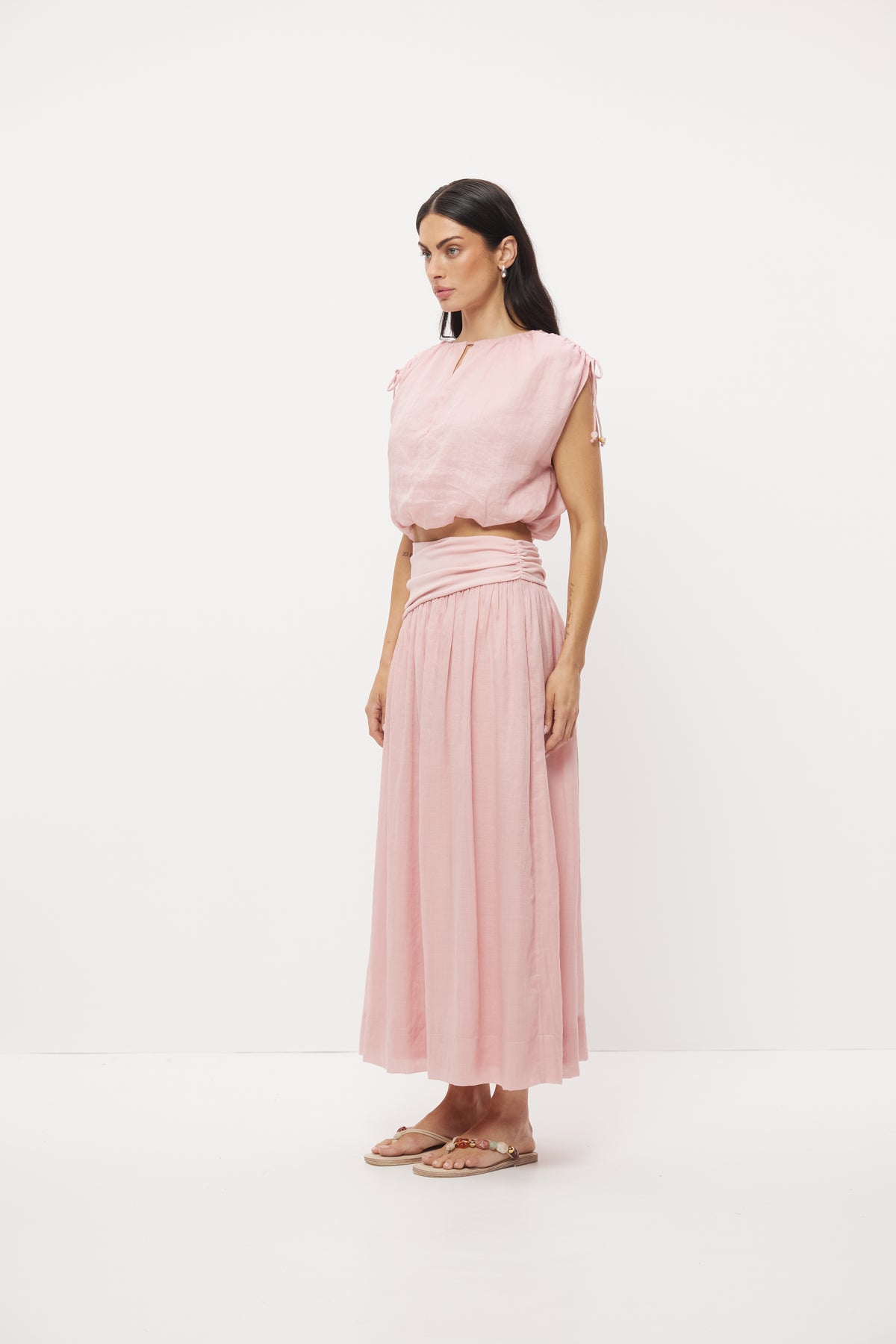 Pre Order FEB - Della Top Soft Pink