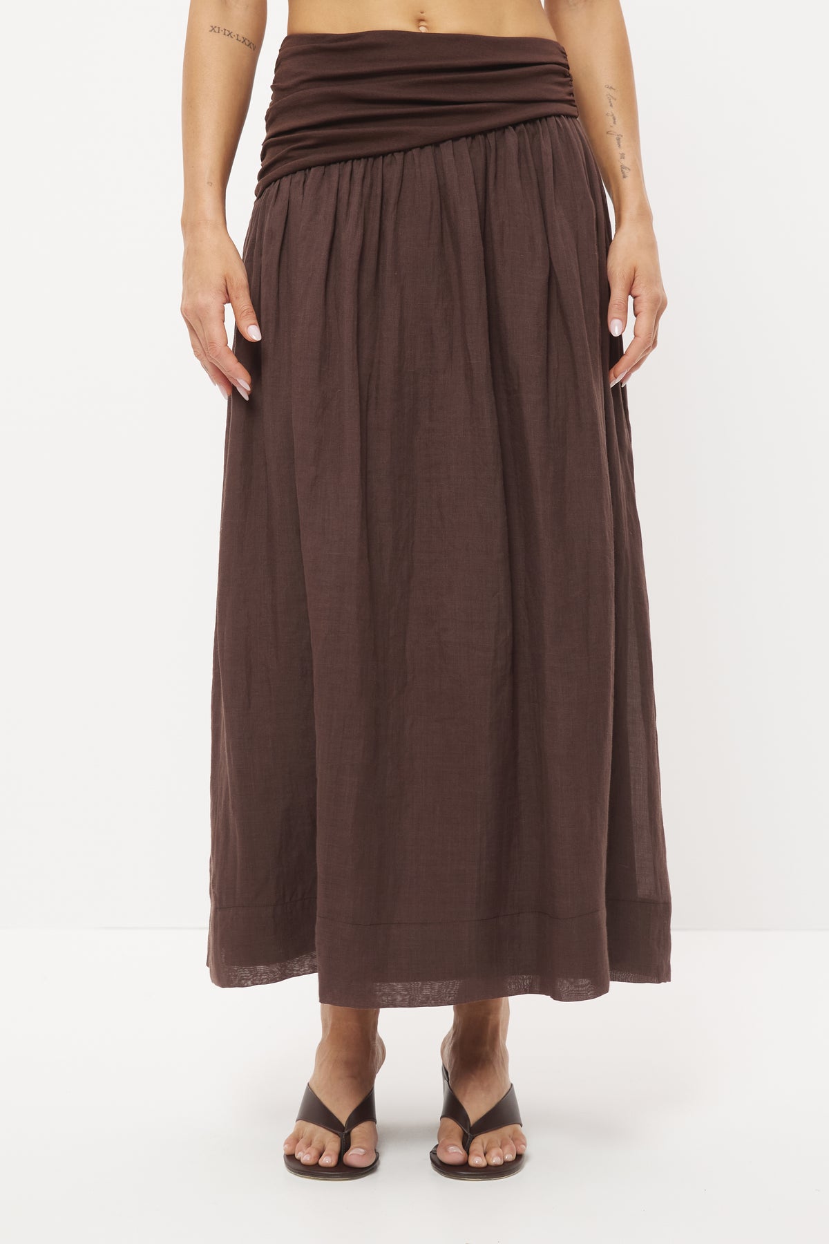 Pre Order FEB - Della Skirt Pecan