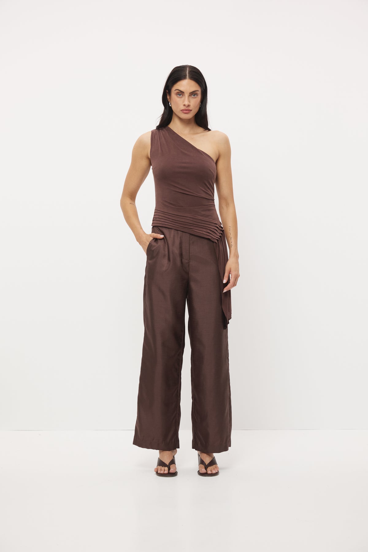 Pre Order FEB - Piper Taffeta Pant - Pecan