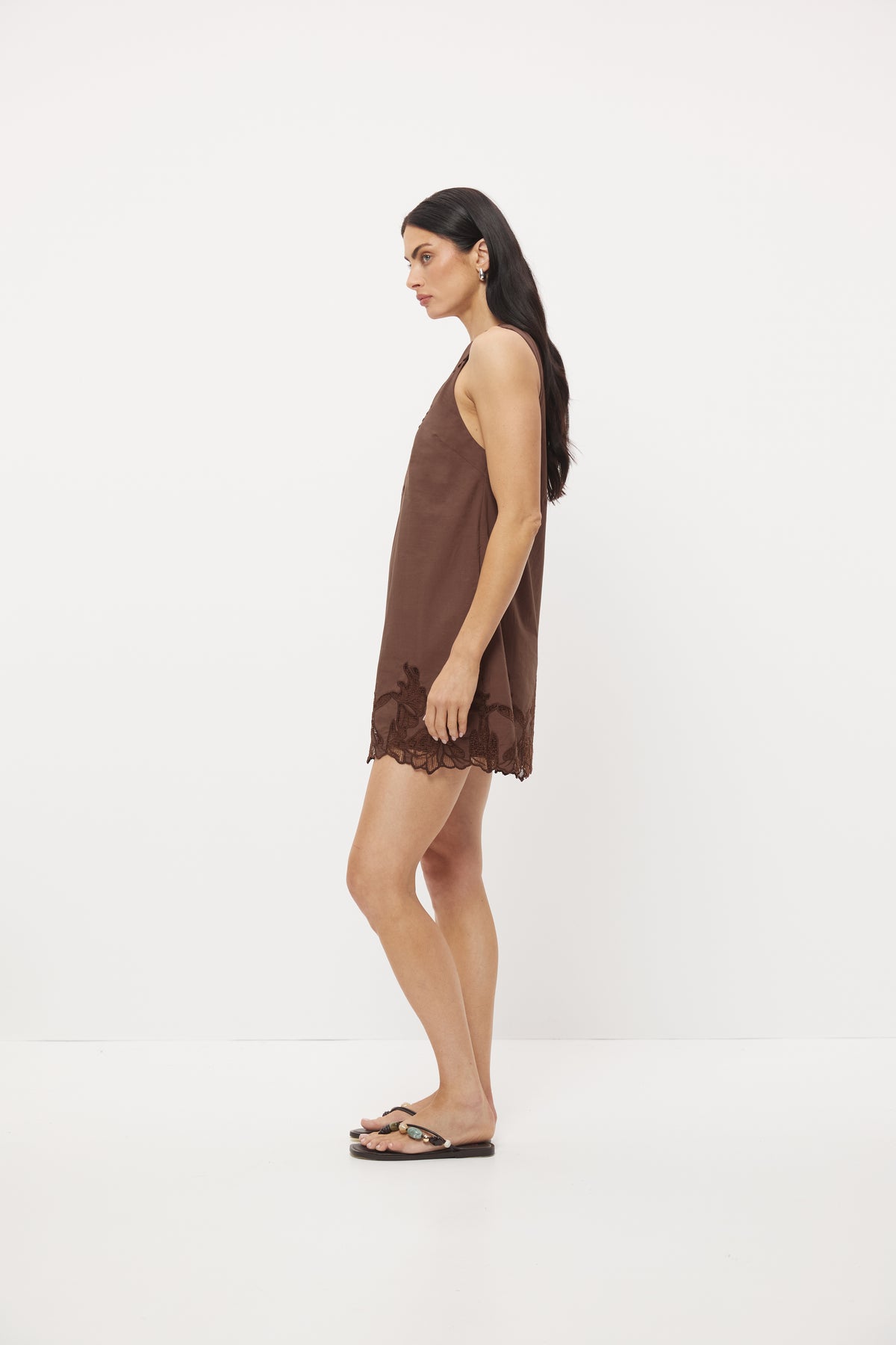 Pre Order FEB - Emelia Mini Dress Hazelnut
