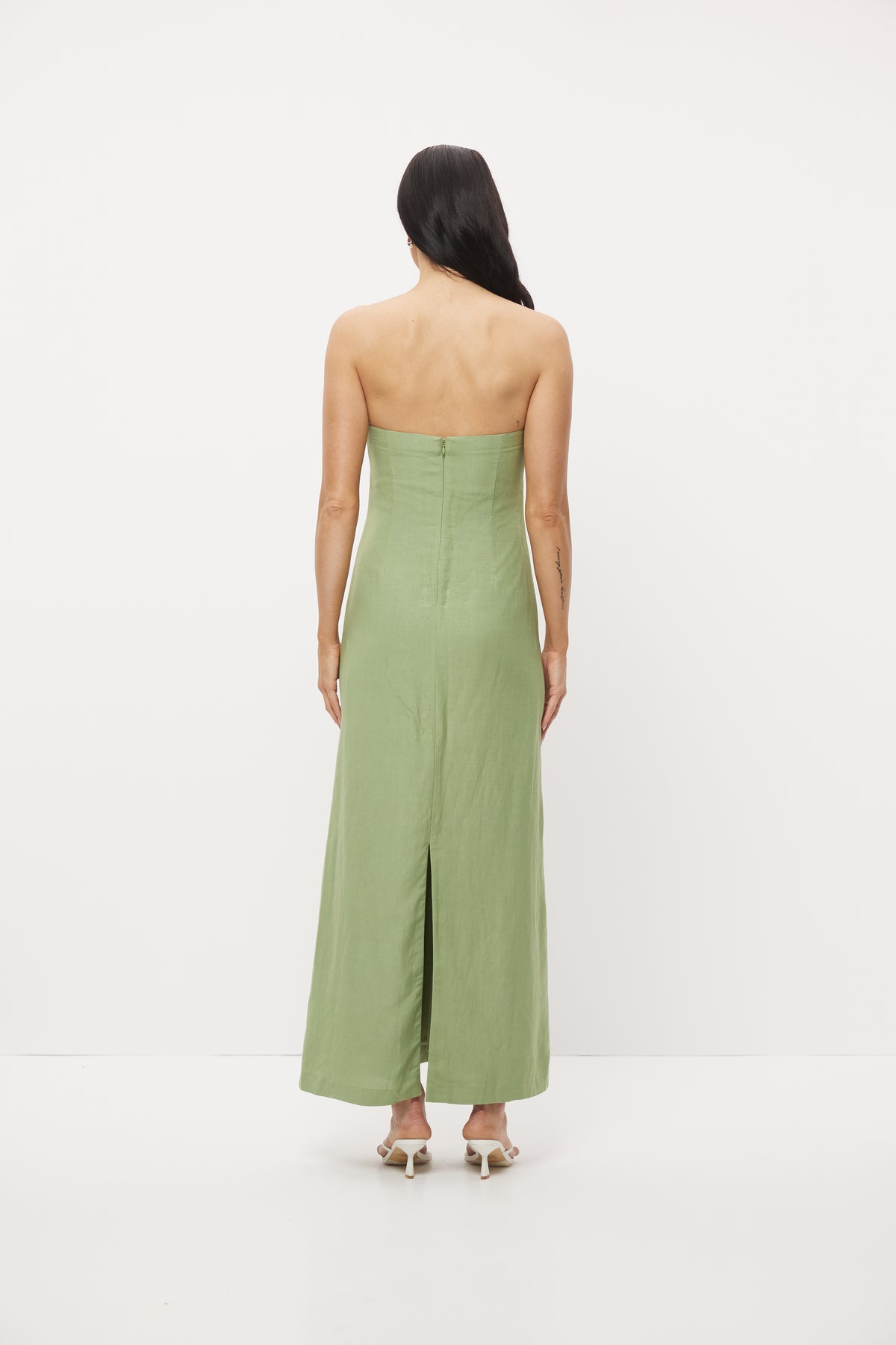 Pre Order FEB - Solene Strapless Dress - Meadow Green