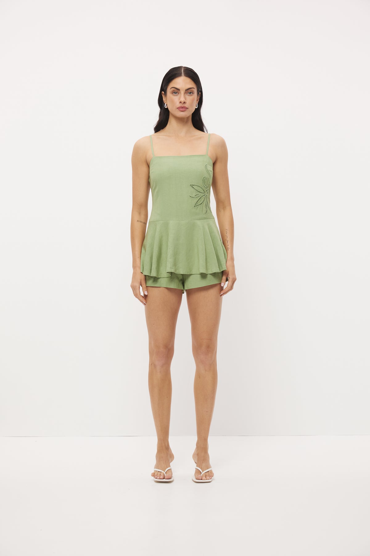 Pre Order FEB - Solene Romper - Meadow Green