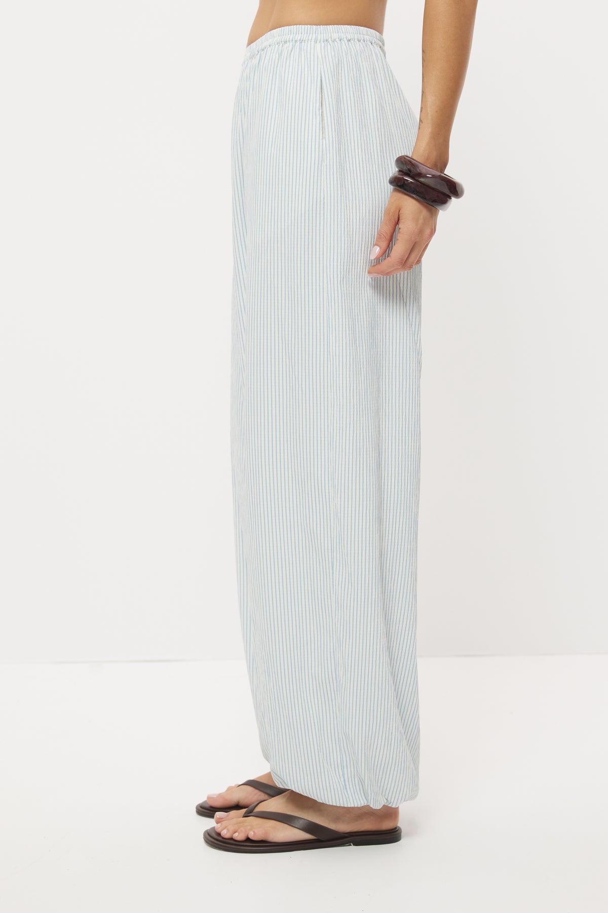 Pre Order JAN - Sutton Balloon Pant Pale Blue Stripe