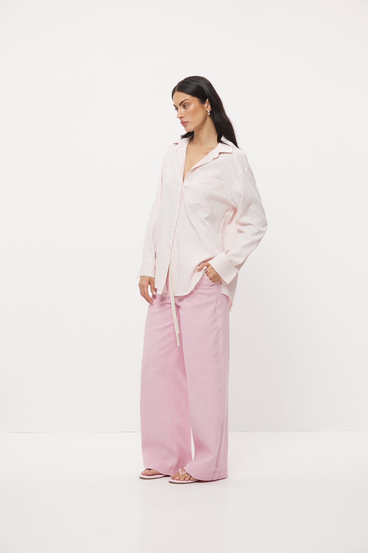 Pre Order FEB - Sutton Shirt - Pink Stripe