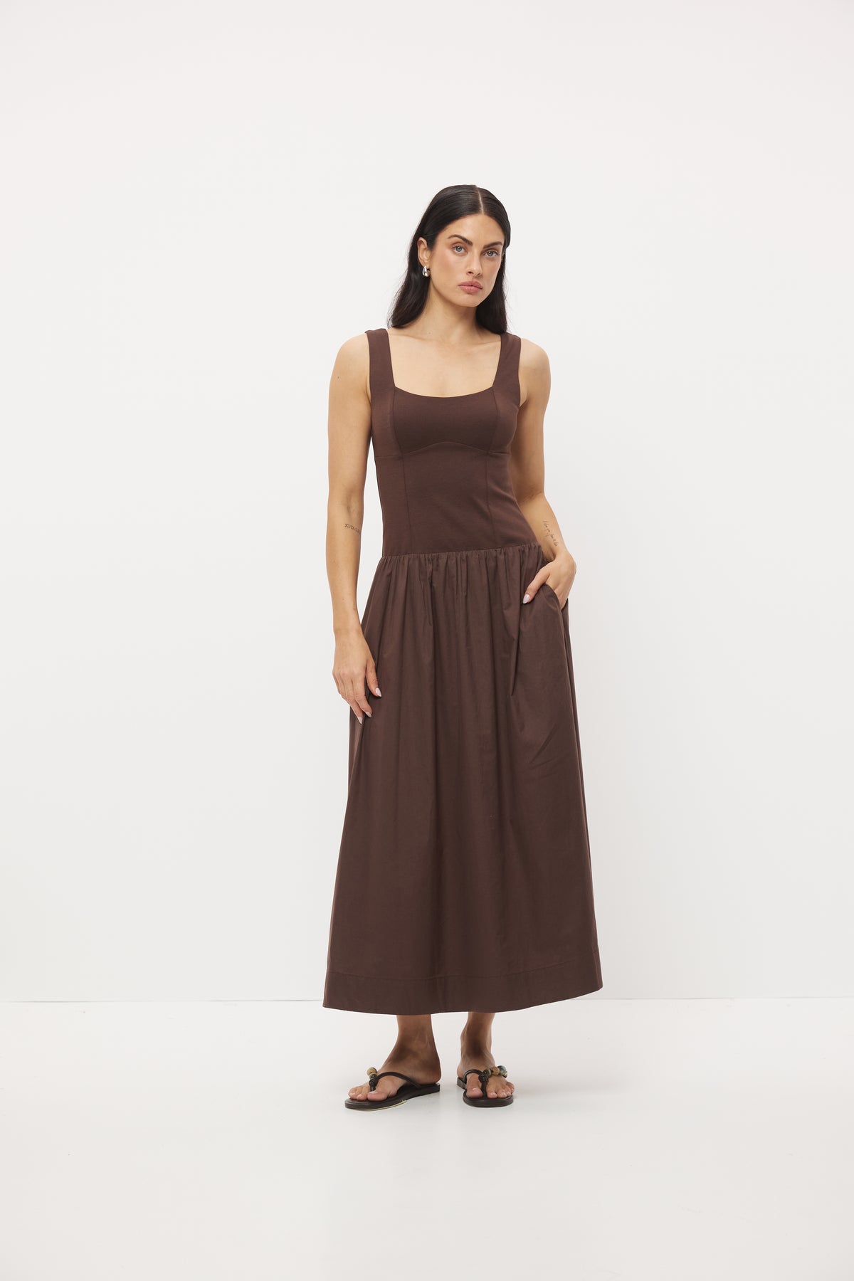 Pre Order JAN - Hansen Dress Pecan