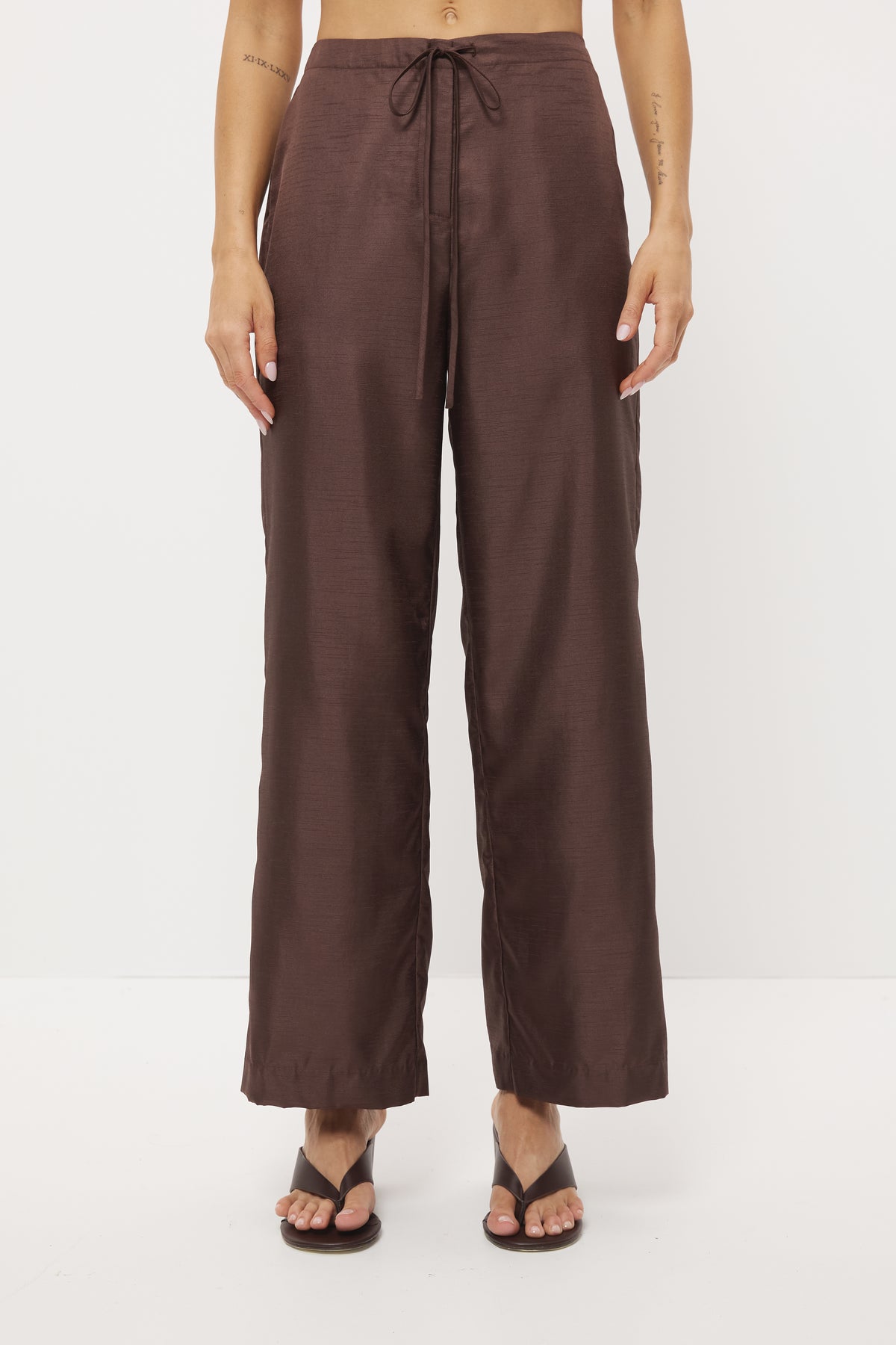 Pre Order FEB - Piper Taffeta Pant - Pecan