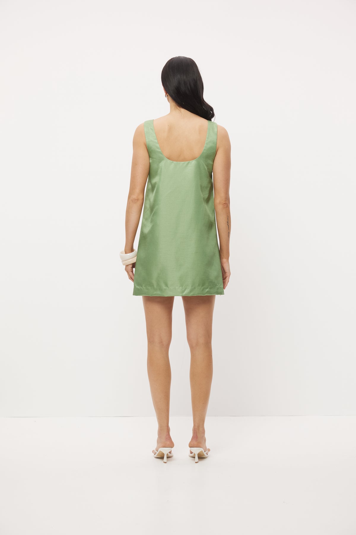 Pre Order FEB - Piper Taffeta Dress - Meadow Green
