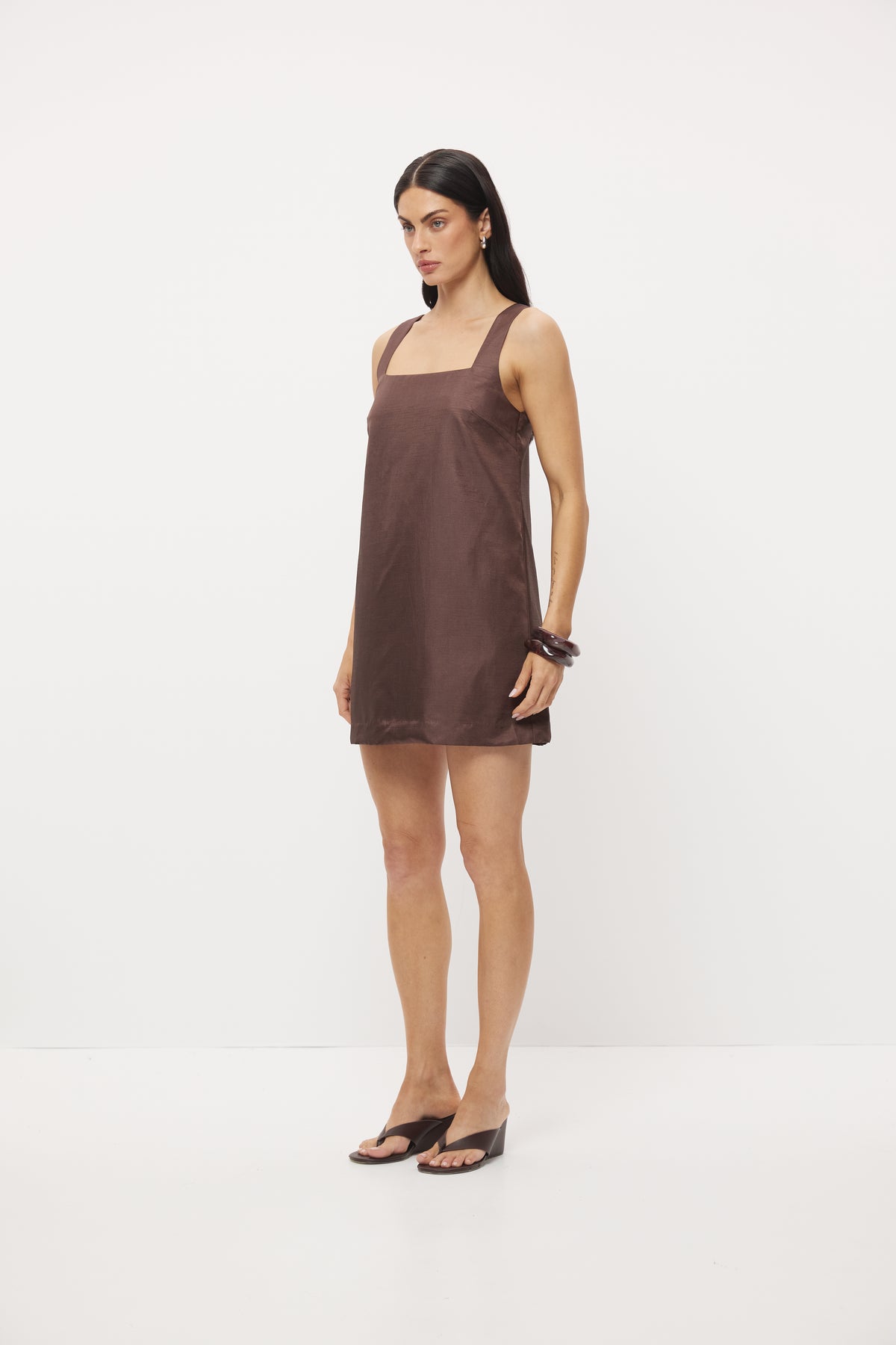 Pre Order FEB - Piper Taffeta Dress - Pecan
