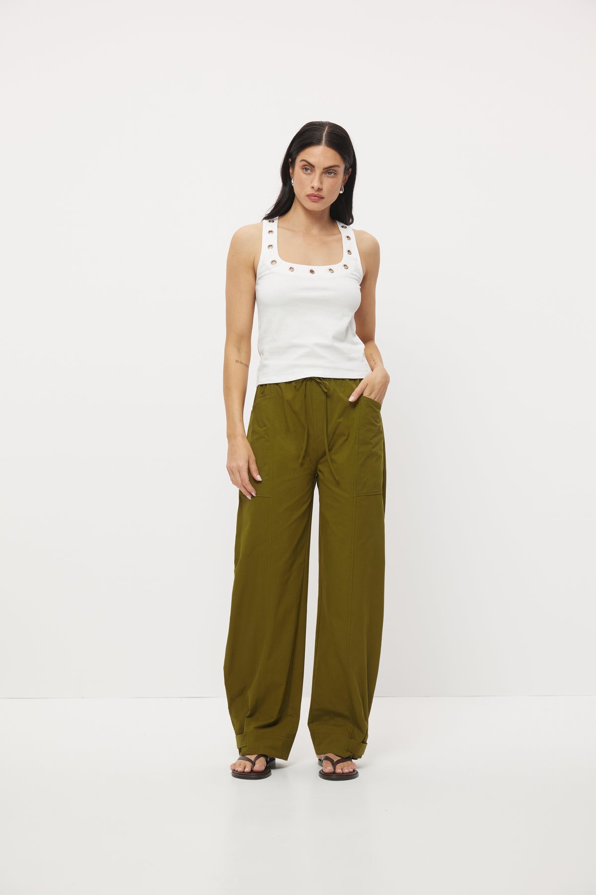 Pre Order MARCH - Ophelia Utility Pant Khaki