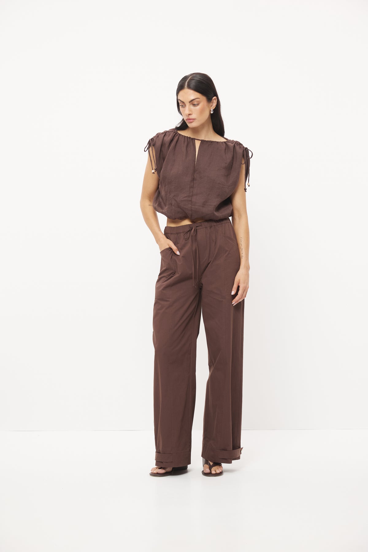Pre Order FEB - Stella Utility Pant Pecan