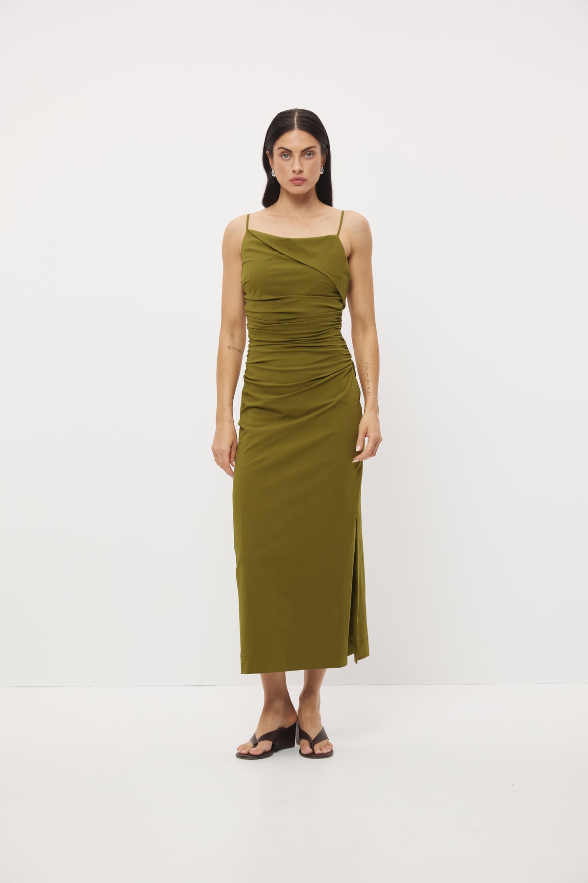 Pre Order MARCH - Ophelia Dress Khaki