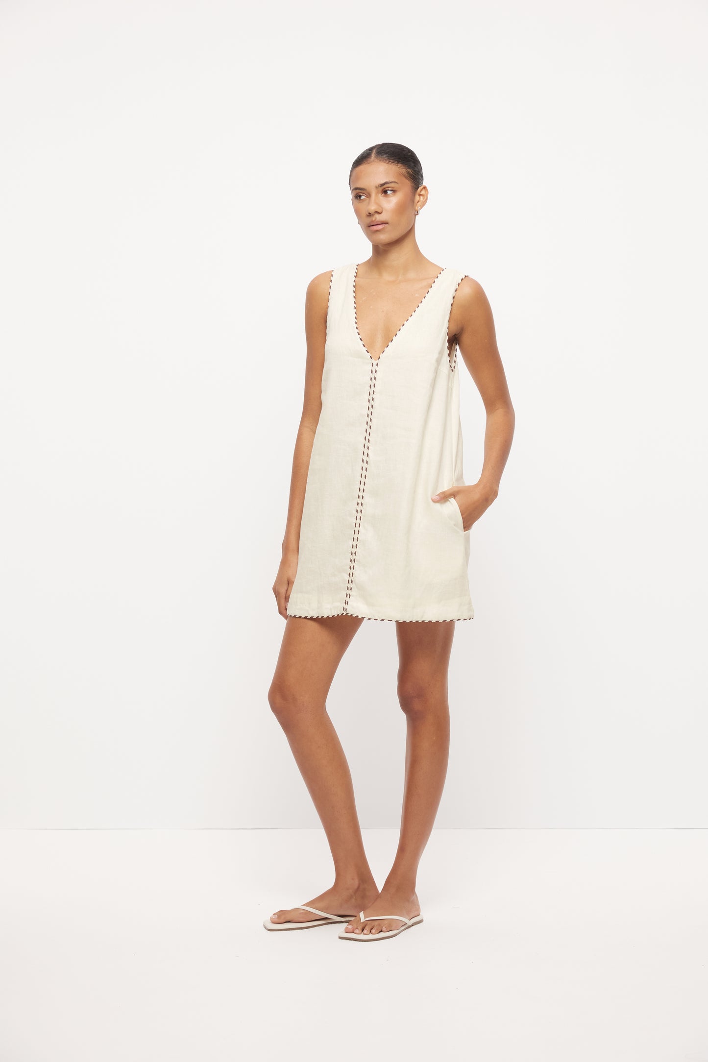 Pre Order DECEMBER - Ria Mini Dress - Cream