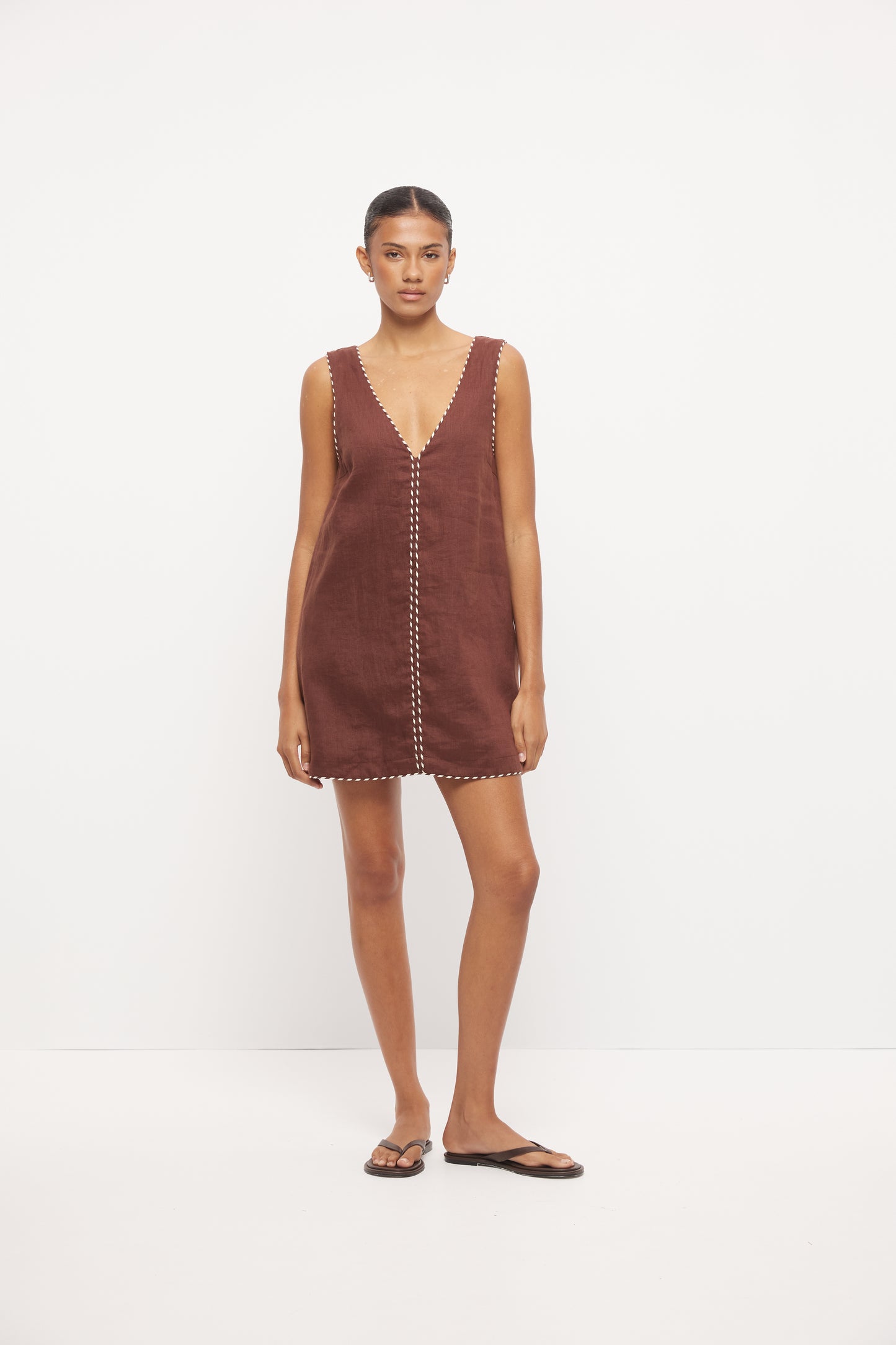 Pre Order DECEMBER - Ria Mini Dress - Espresso