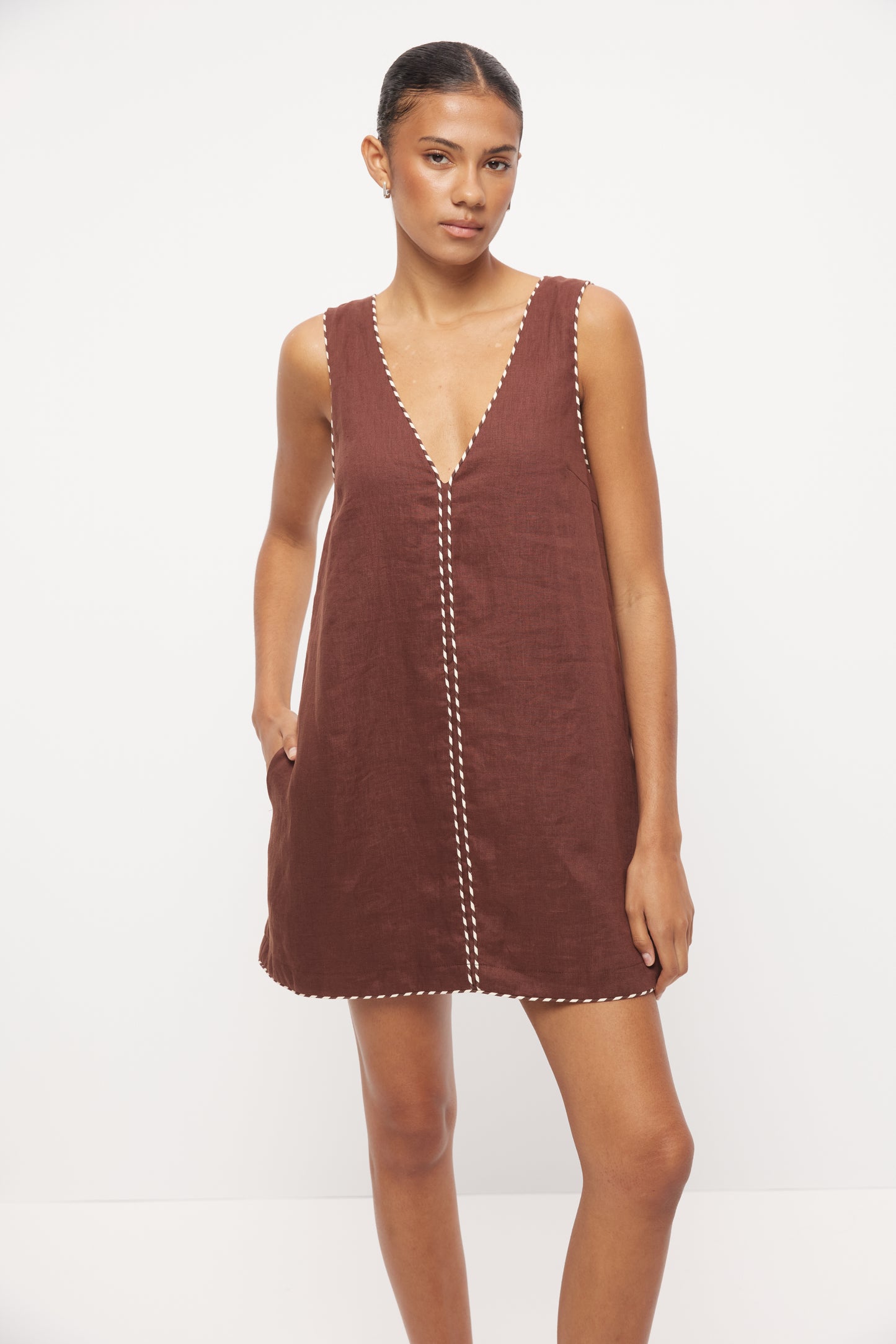 Pre Order DECEMBER - Ria Mini Dress - Espresso
