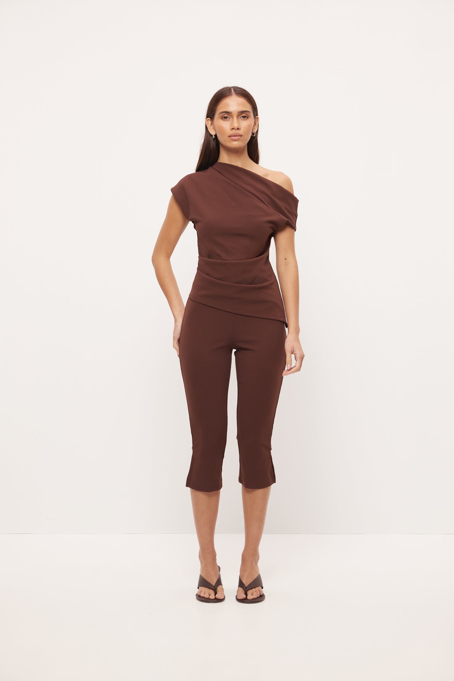 Pre Order NOVEMBER - Veda Capri Pant - Ganache
