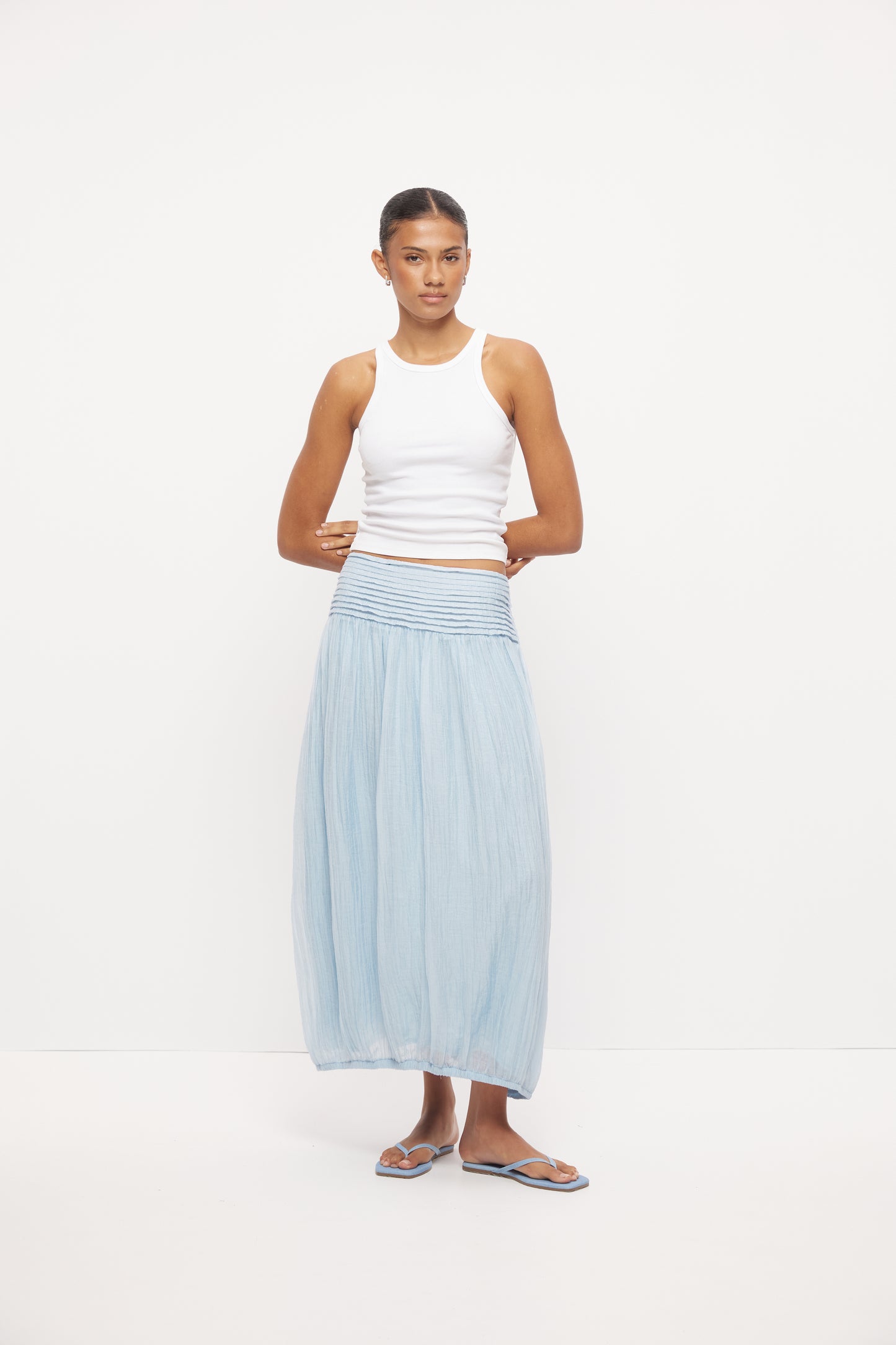 Pre Order OCTOBER - Opalite Skirt - Sky