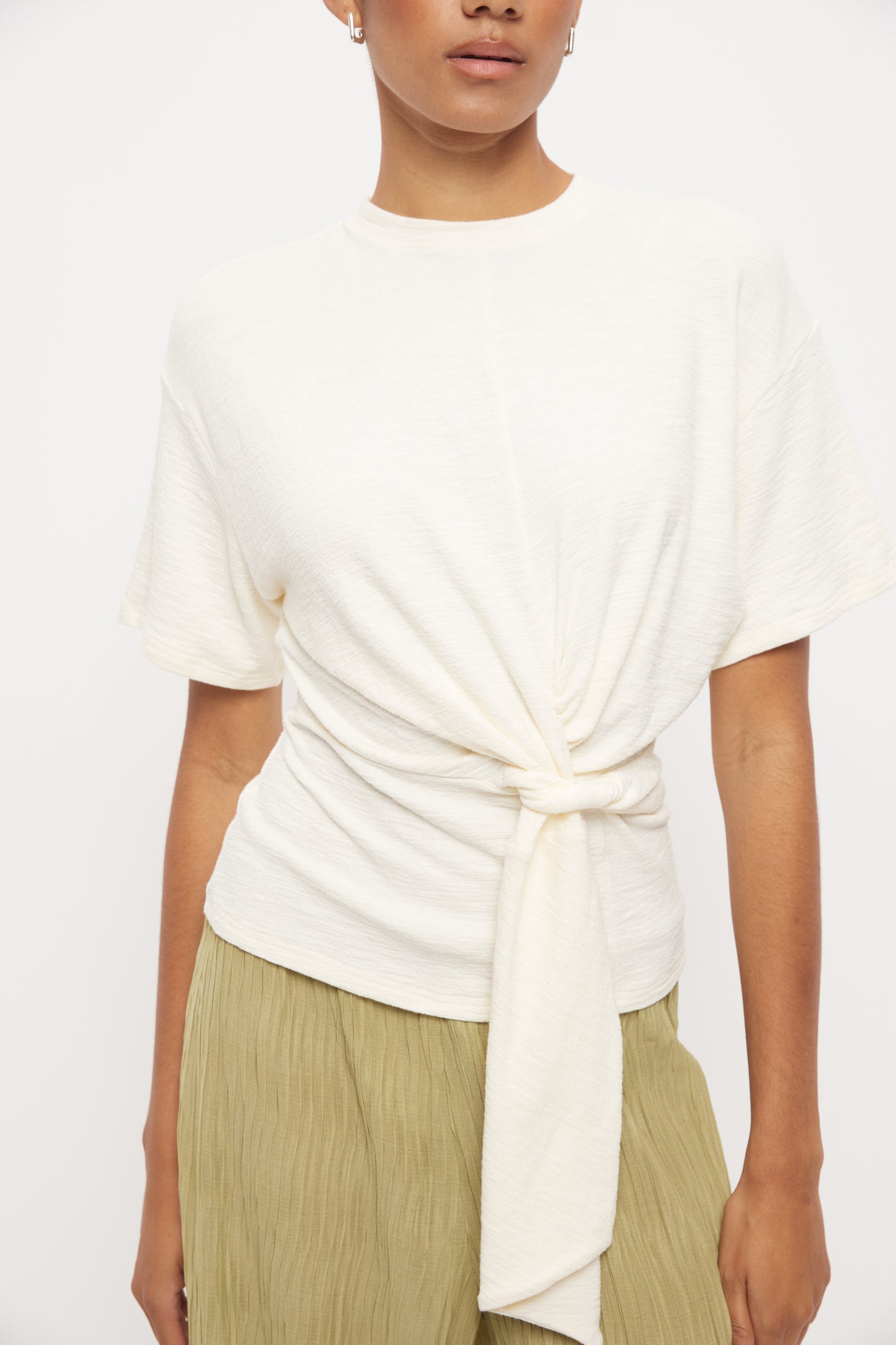 Pre Order NOVEMBER - Ida Twist Tee - White