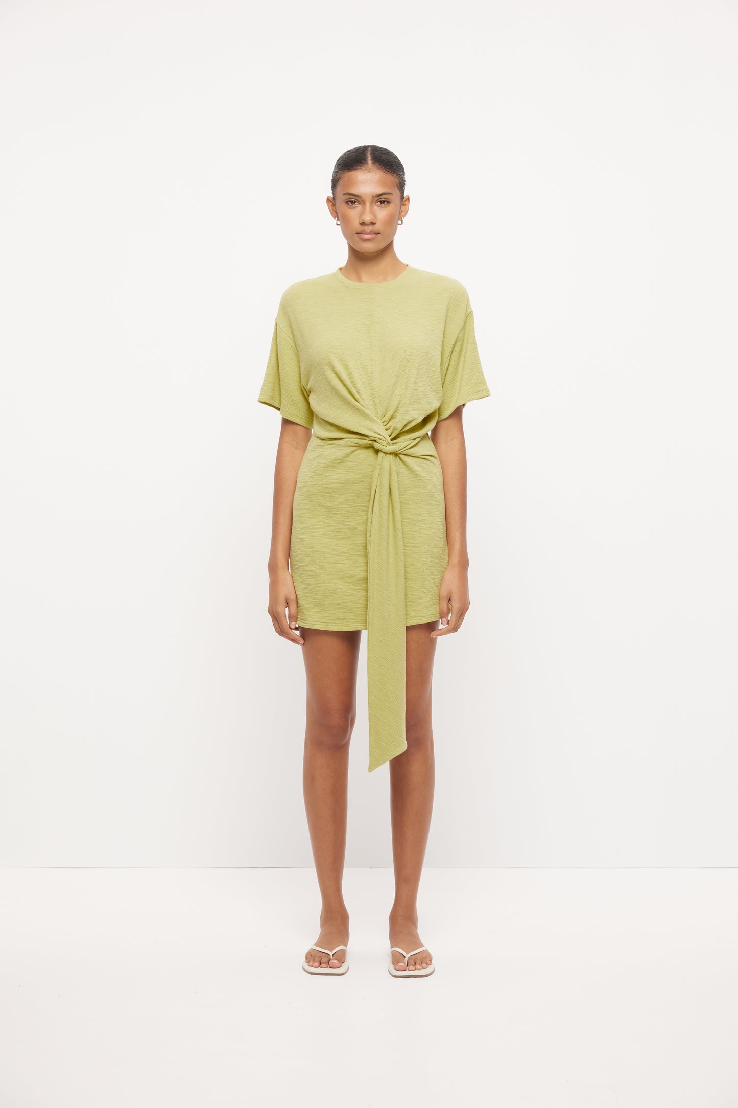 Pre Order NOVEMBER - Ida Twist Tee Dress - Washed Apple