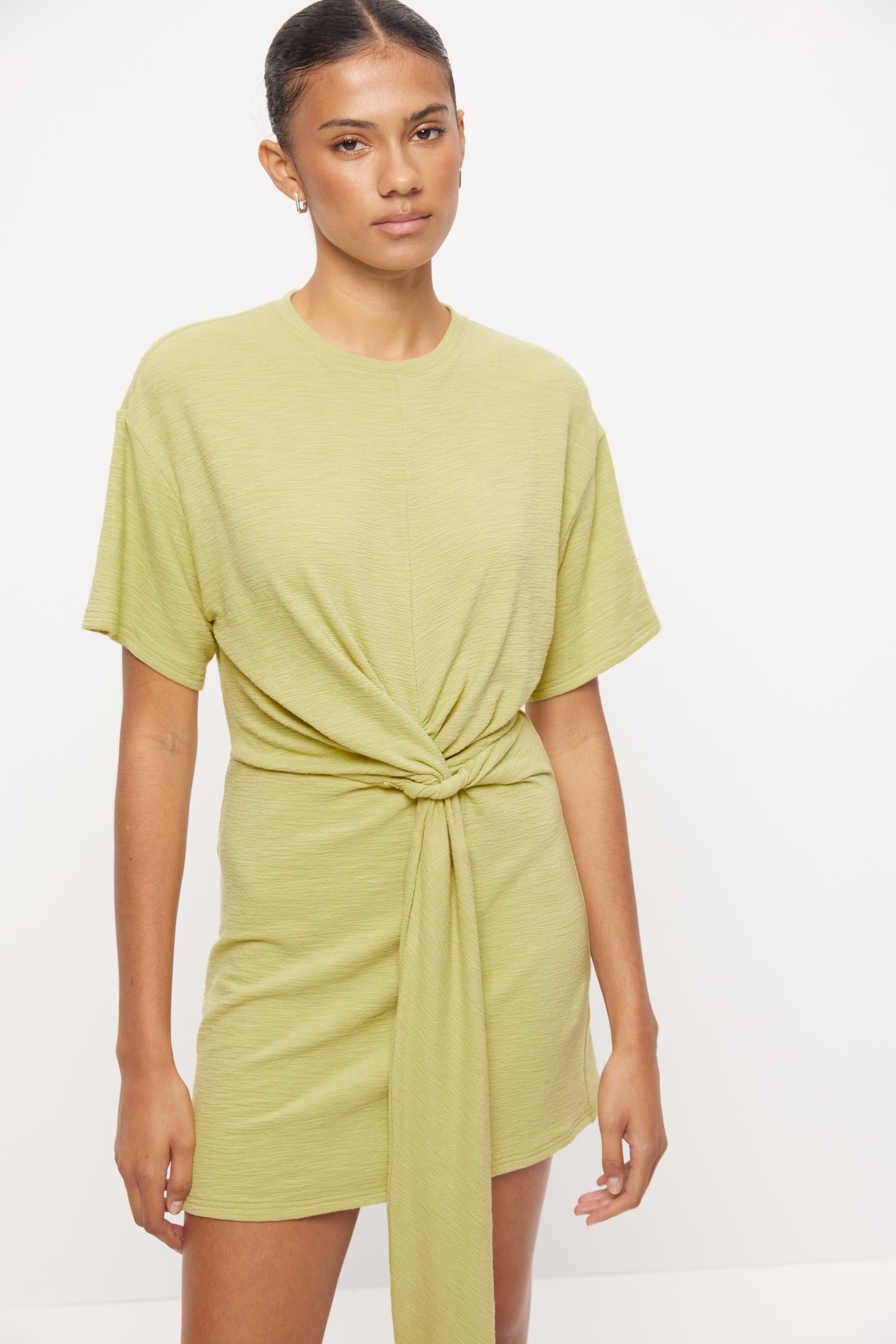 Pre Order NOVEMBER - Ida Twist Tee Dress - Washed Apple