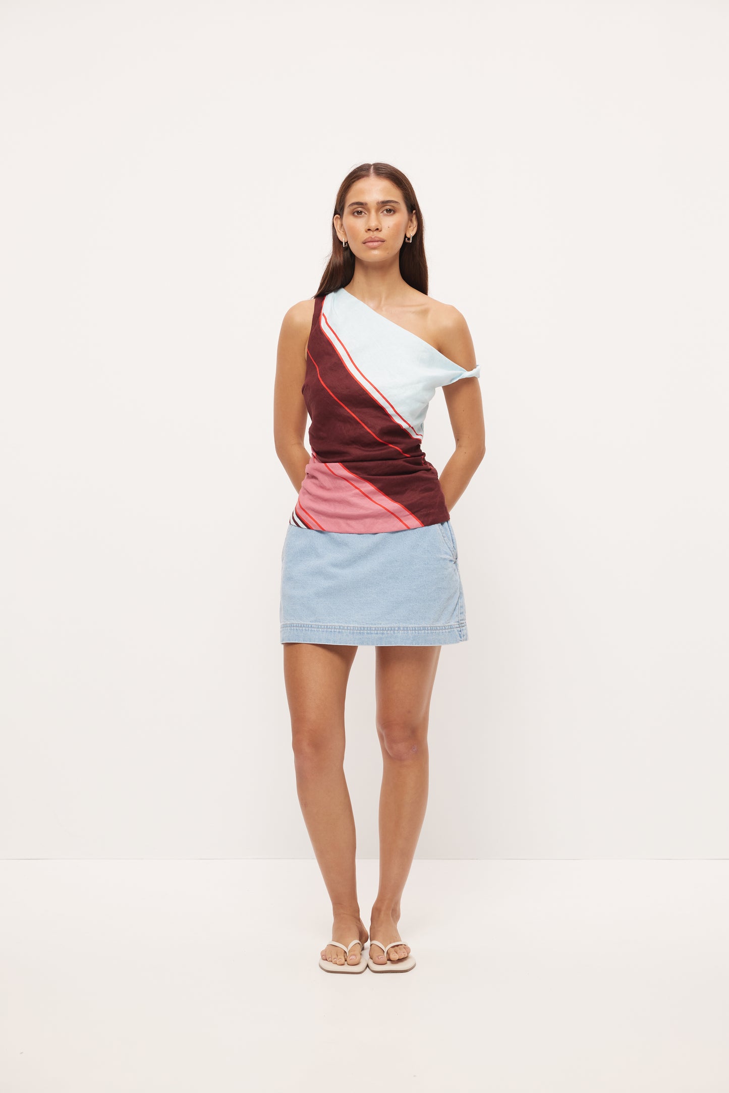 Pre Order OCTOBER - Hallie Denim Skort - Light Blue